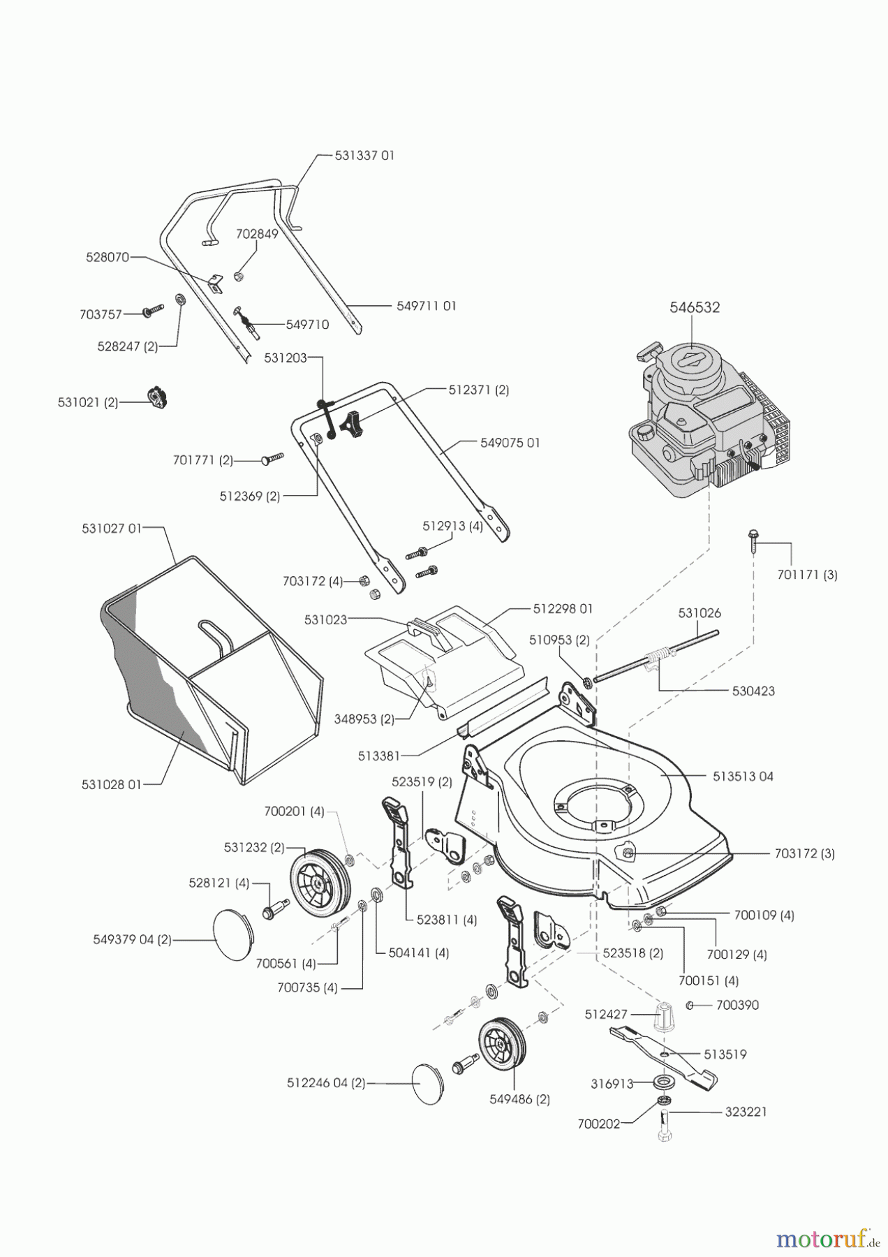  AL-KO Gartentechnik Benzinrasenmäher Orga 410 B ab 07/2001 Seite 1