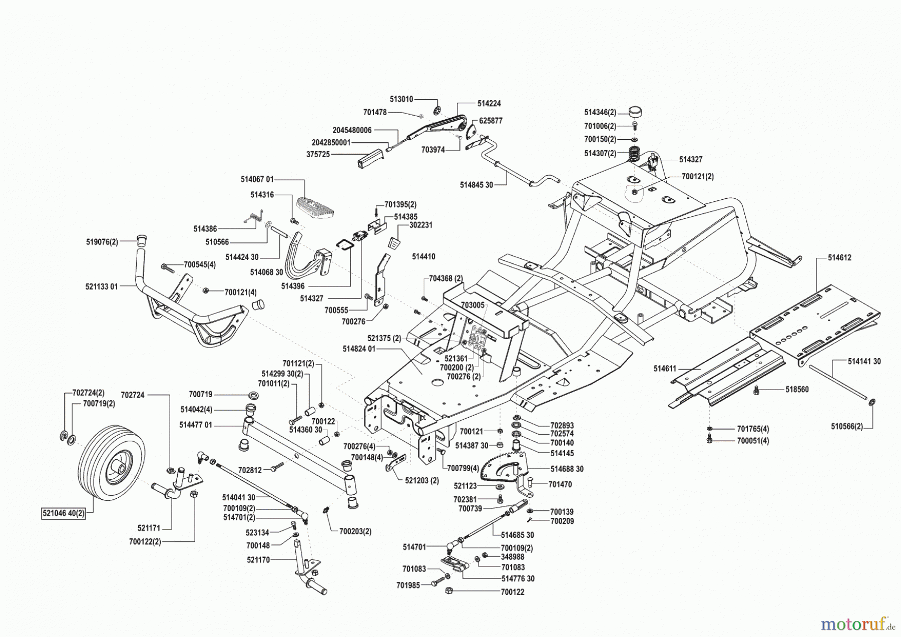 Concord Gartentechnik Rasentraktor T16-102 ab 08/2001 Seite 2