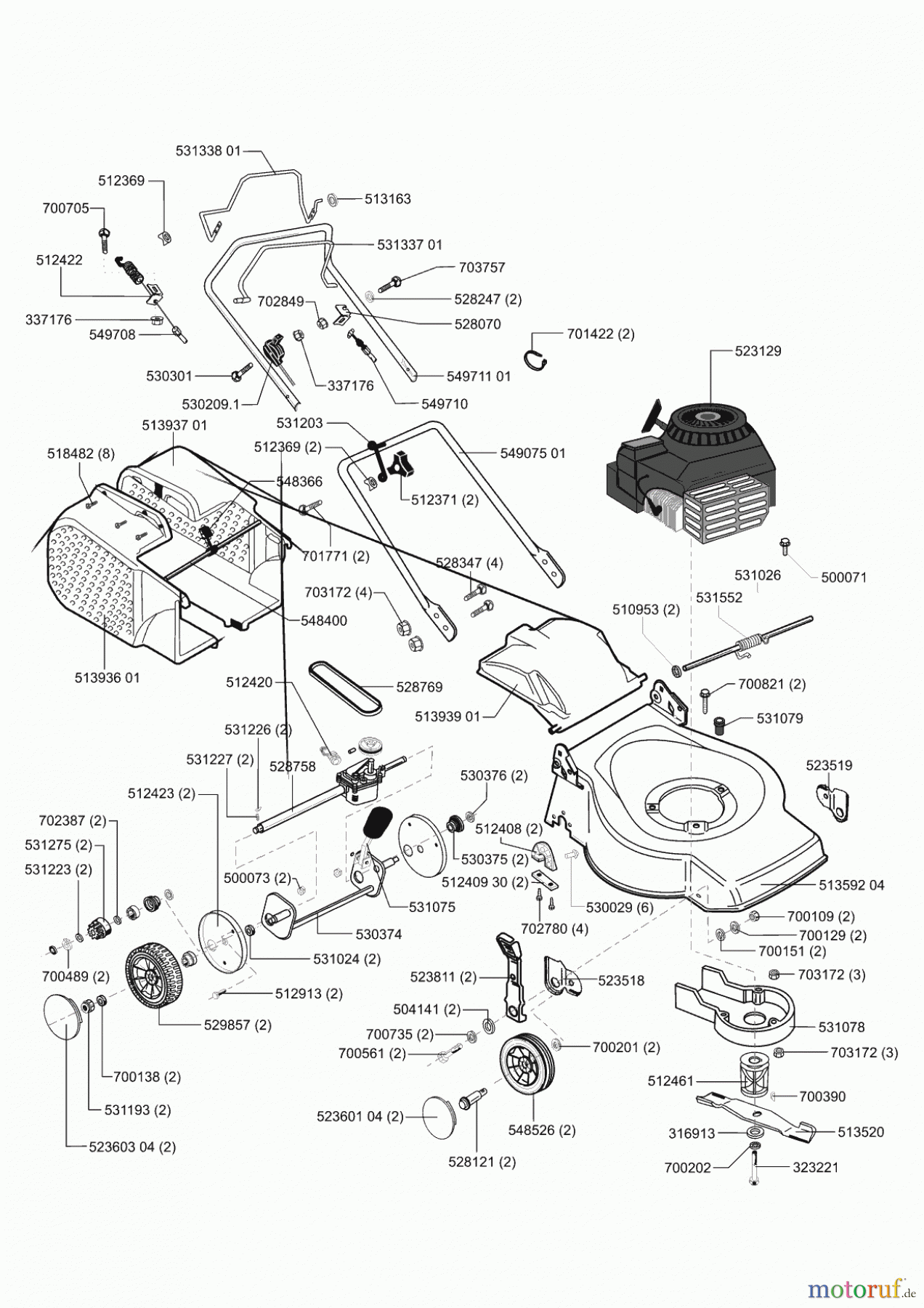 AL-KO Gartentechnik Benzinrasenmäher CLASSIC 46 BR 09/2001 - 10/2001 Seite 1