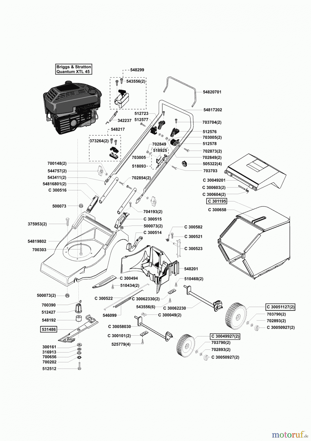 Concord Gartentechnik Benzinrasenmäher 4000 B 11/2001 - 02/2002 Seite 1