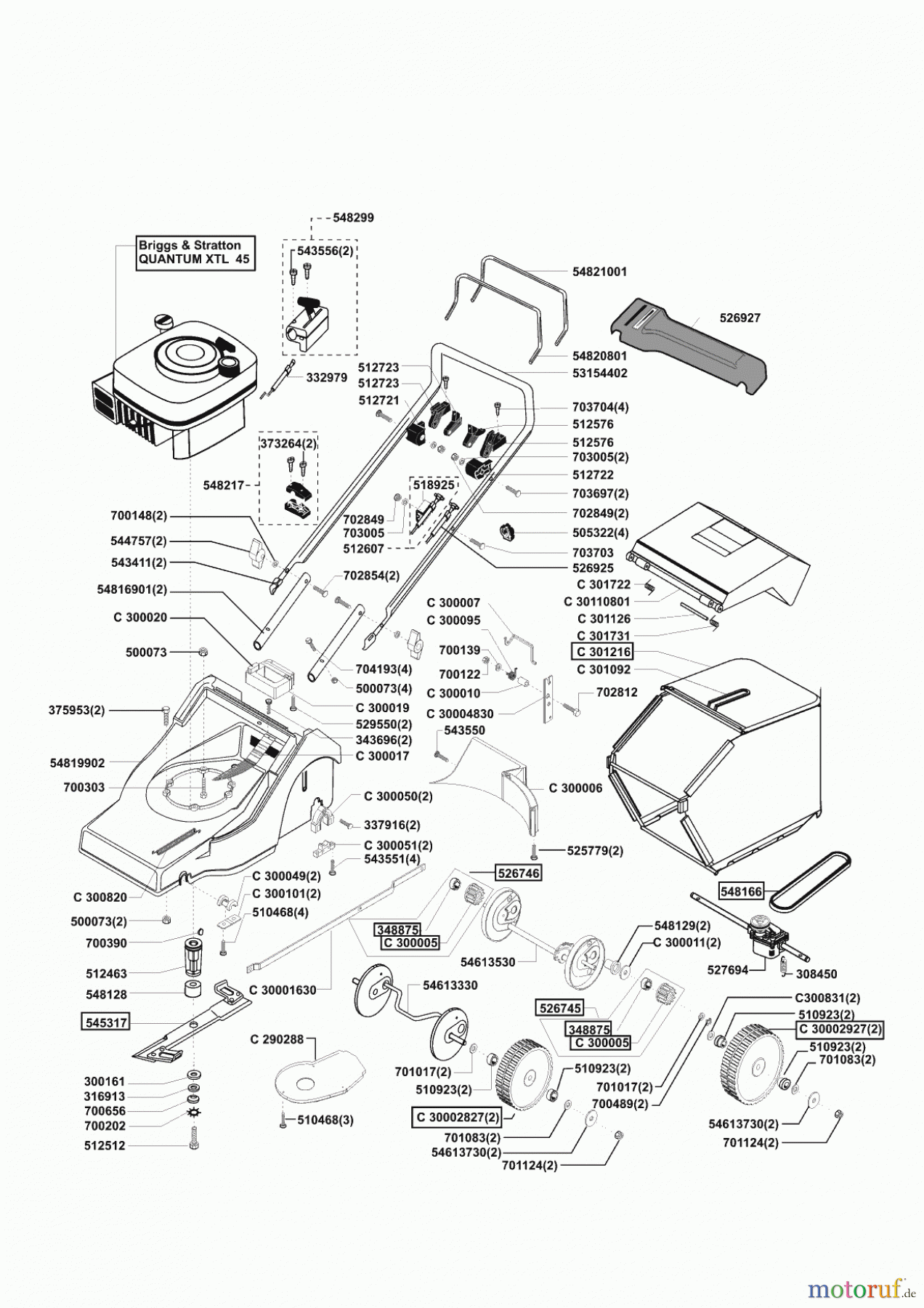  Concord Gartentechnik Benzinrasenmäher 4600 BR ab 11/2001 Seite 1