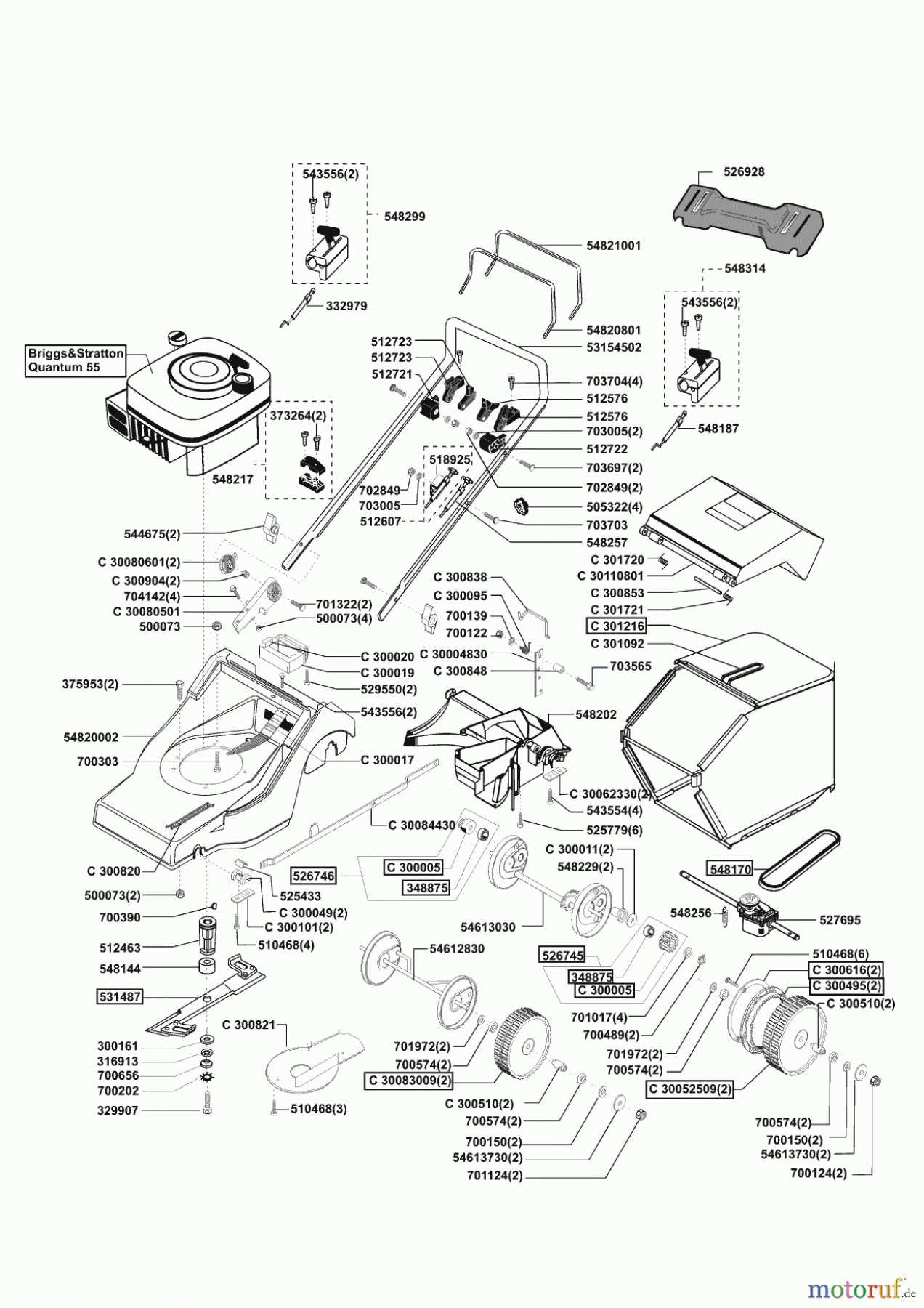  Concord Gartentechnik Benzinrasenmäher 5300 BR 11/2001 - 02/2002 Seite 1