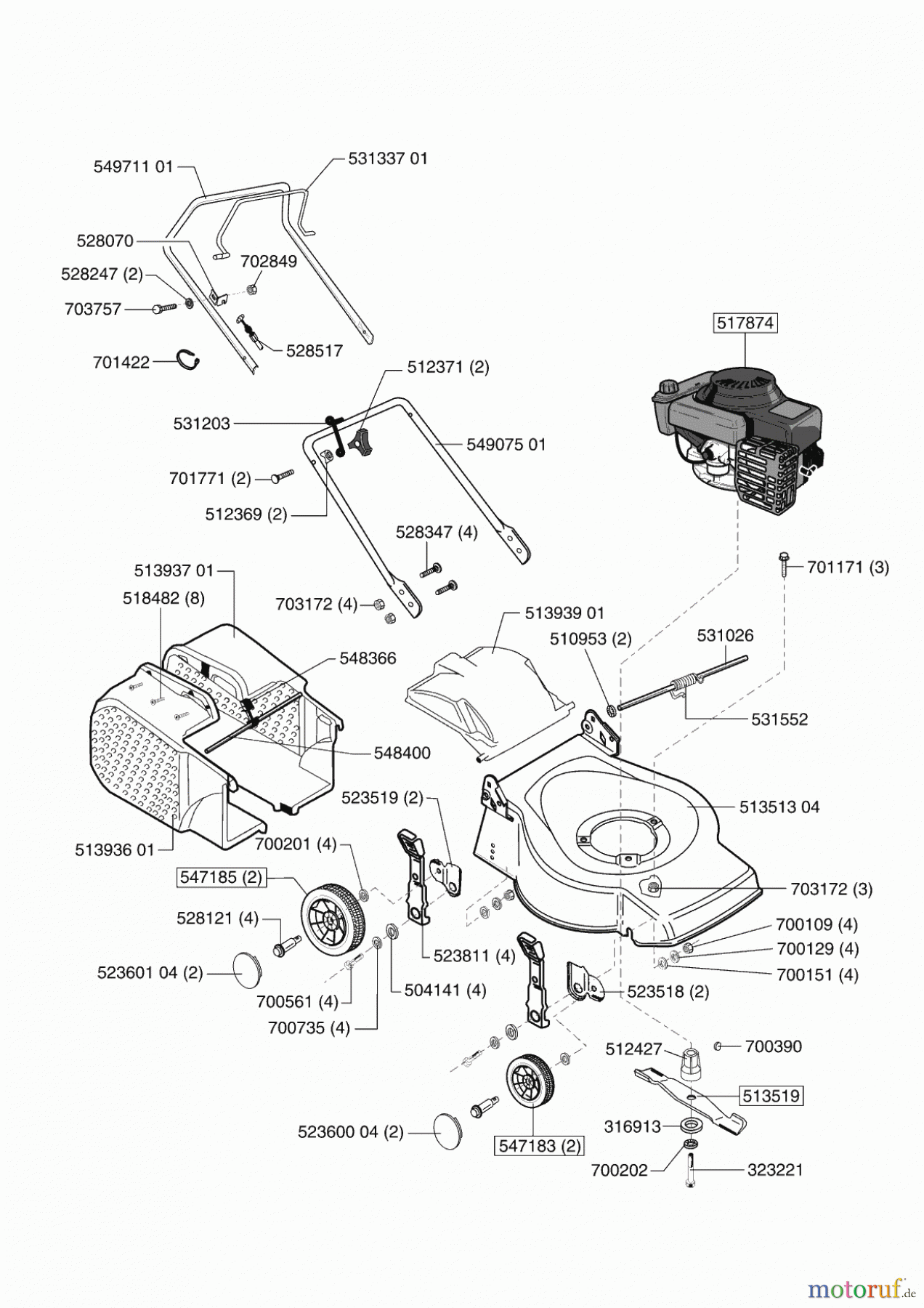 AL-KO Gartentechnik Benzinrasenmäher CL 40 B ab 11/2001 Seite 1