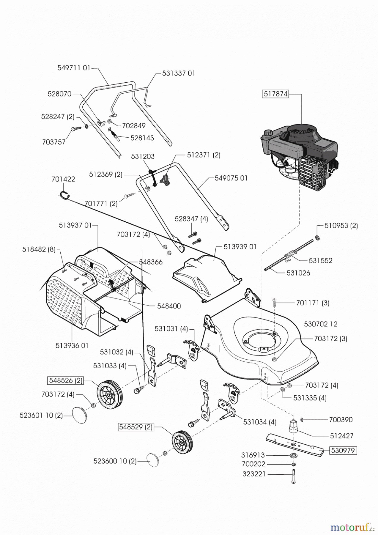 Orion Gartentechnik Benzinrasenmäher 46 B 11/2001 Seite 1