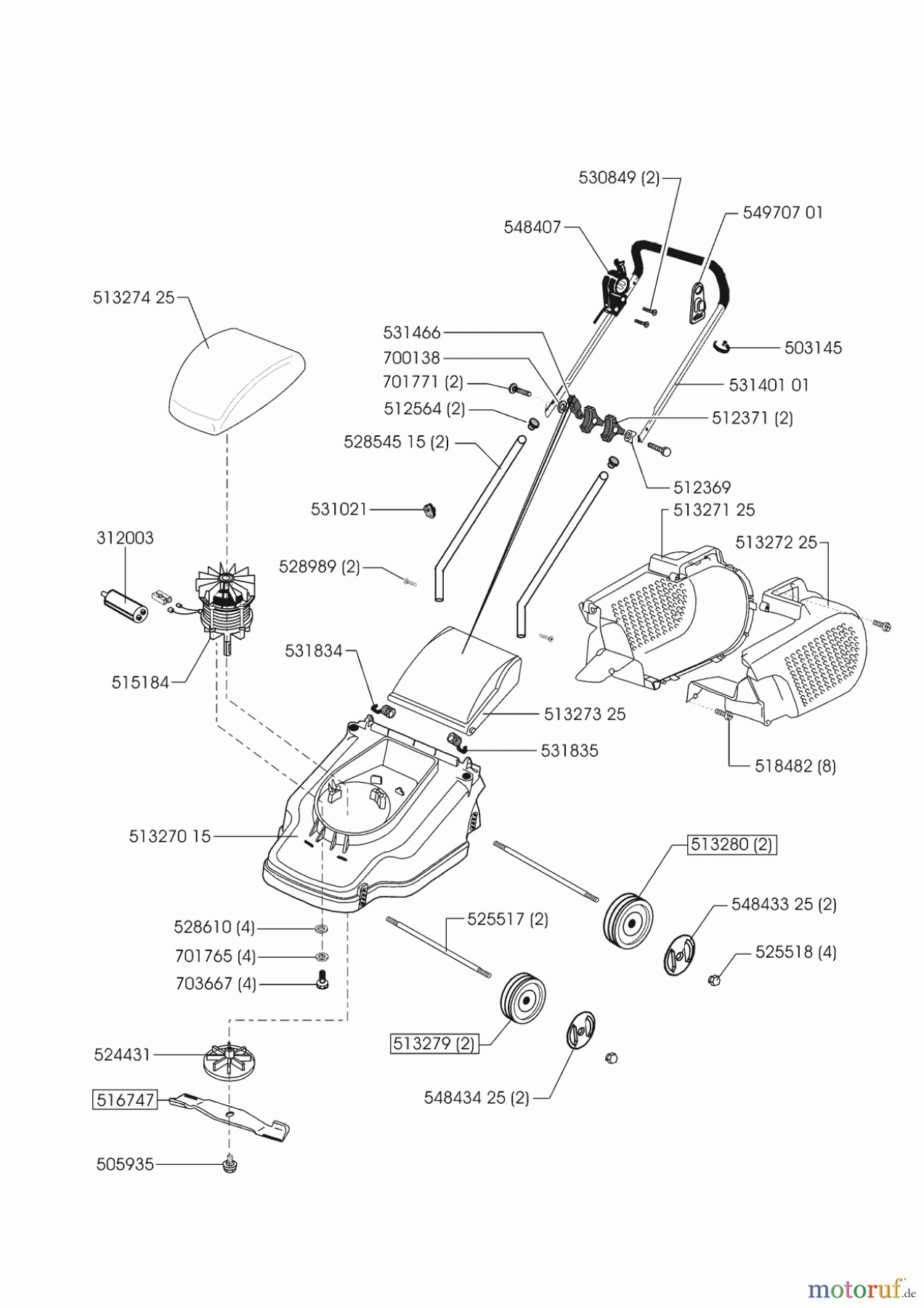  Ranchero Gartentechnik Elektrorasenmäher Hobby Line EH 32 Seite 1