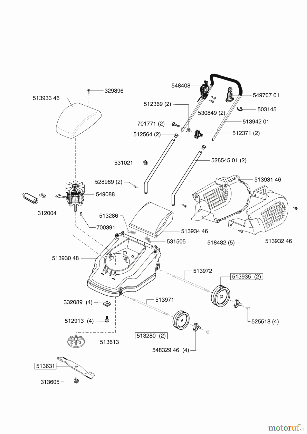 Budget Gartentechnik Elektrorasenmäher BEM 1301 ab 01/2002 Seite 1