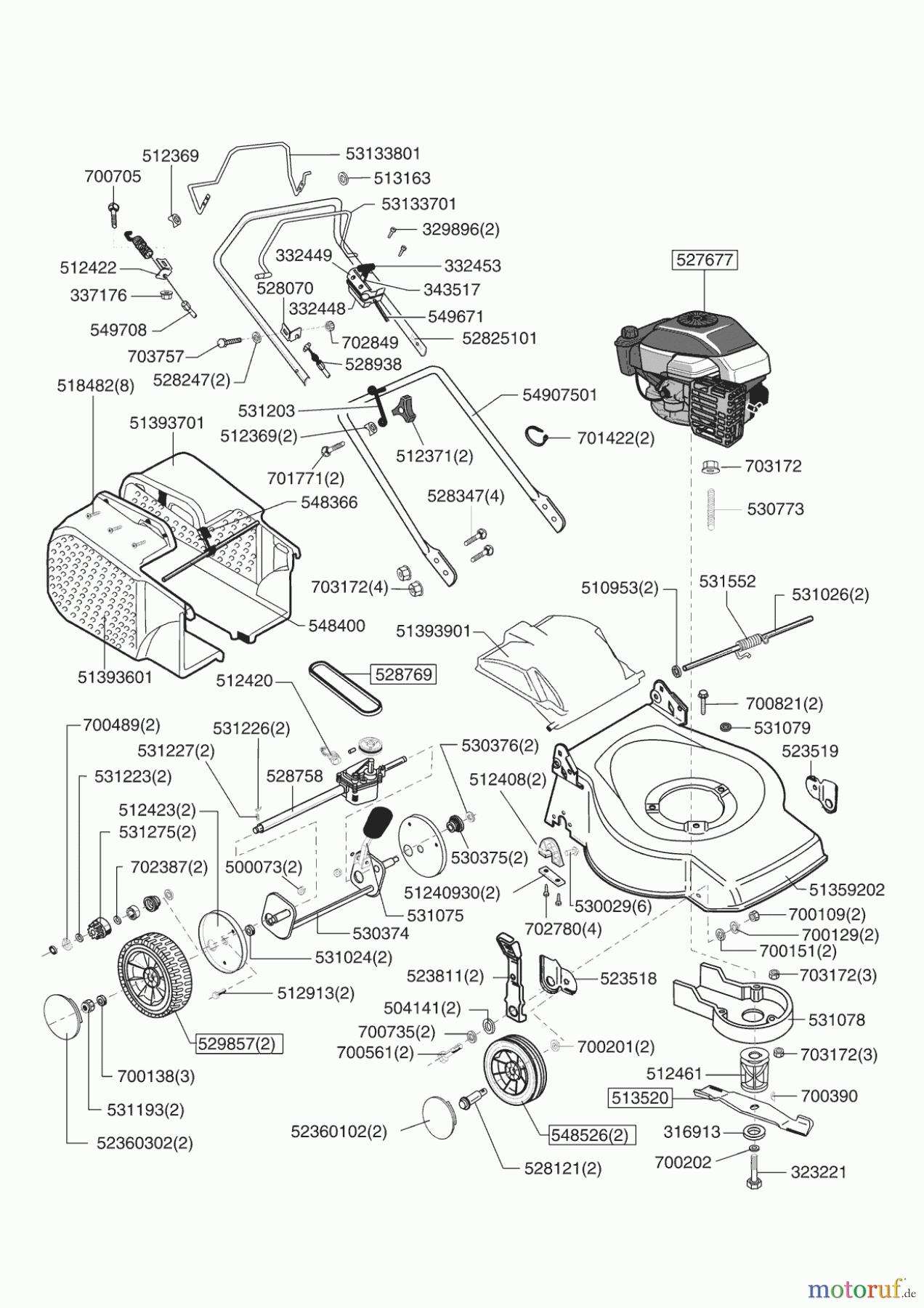  AL-KO Gartentechnik Benzinrasenmäher CLASSIC 46 BRH Seite 1