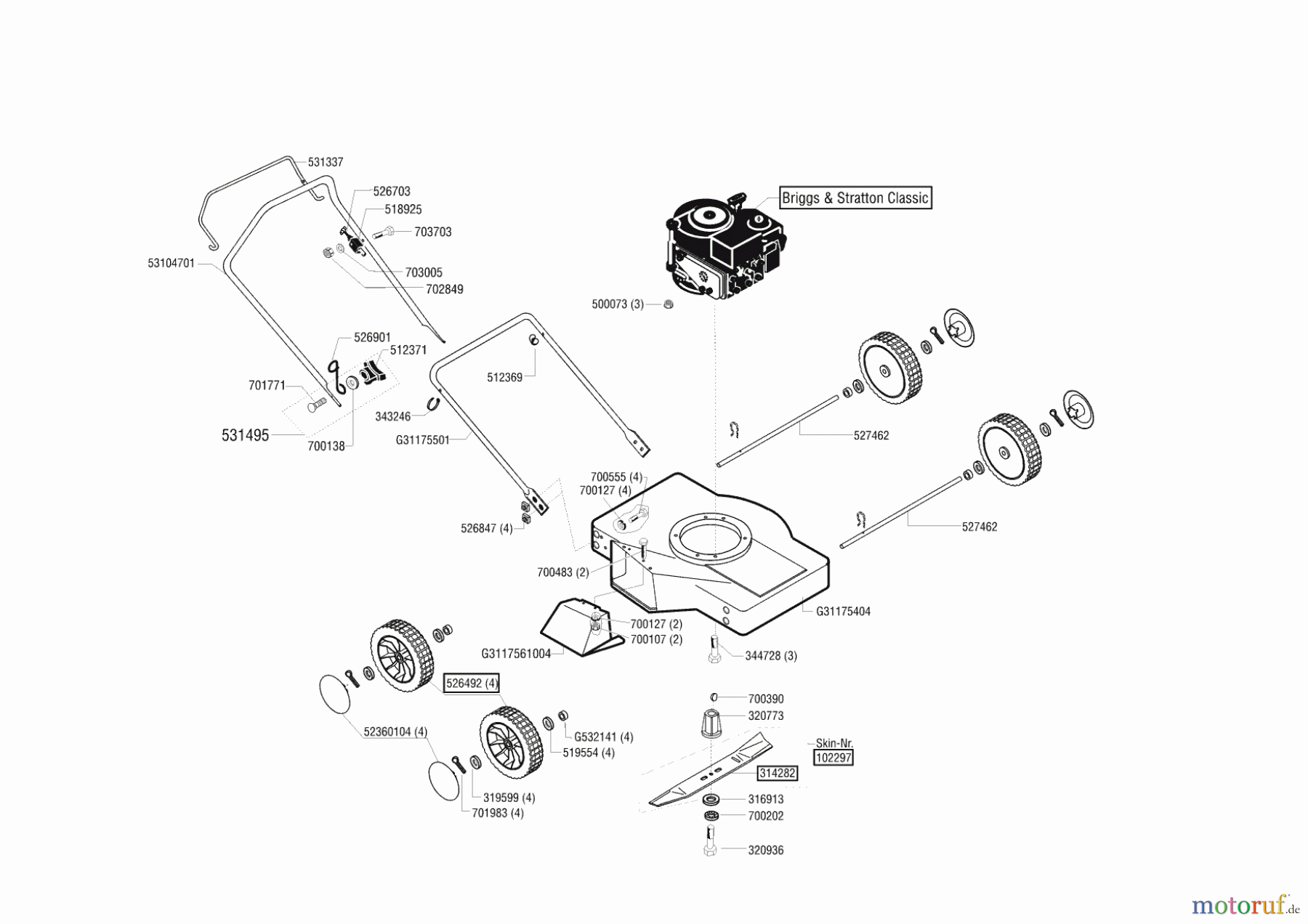 AL-KO Gartentechnik Benzinrasenmäher Top 3500 S ab 02/2002 Seite 1