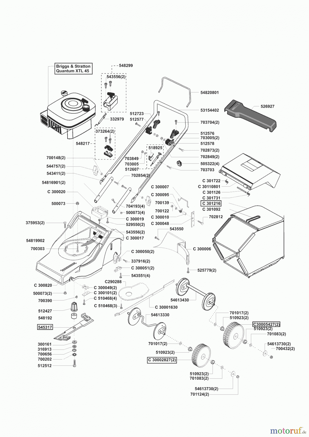 Concord Gartentechnik Benzinrasenmäher 4600 B ab 02/2002 Seite 1
