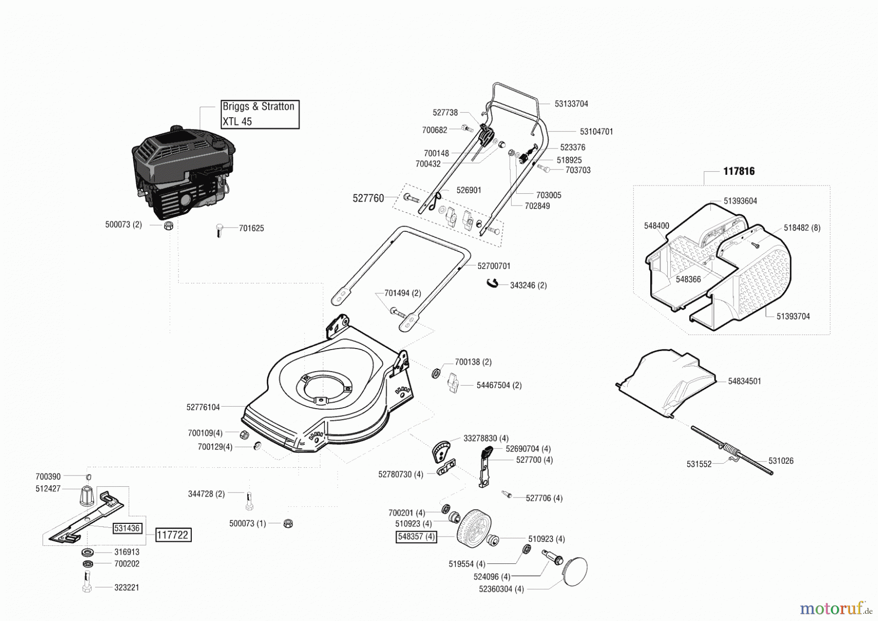 AL-KO Gartentechnik Benzinrasenmäher Comfort 47 B ab 02/2002 Seite 1