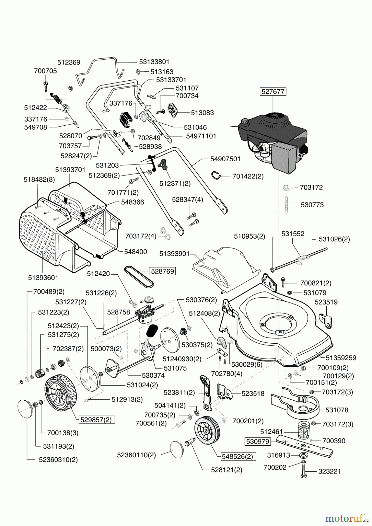  AL-KO Gartentechnik Benzinrasenmäher Special 465 BRH  02/2002 Seite 1