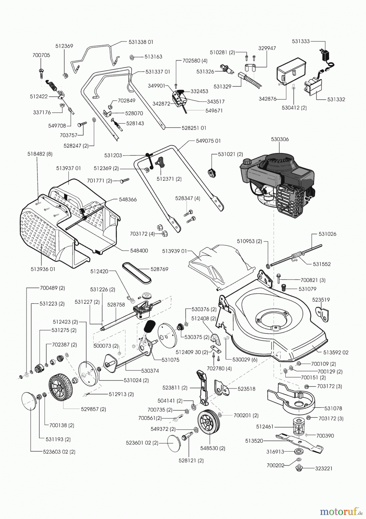 AL-KO Gartentechnik Benzinrasenmäher CLASSIC 46 BRE ab 03/2002 Seite 1