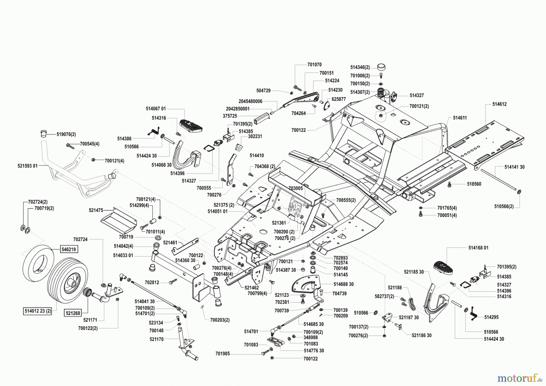 Concord Gartentechnik Rasentraktor T14-85 06/2002 - 10/2004 Seite 2
