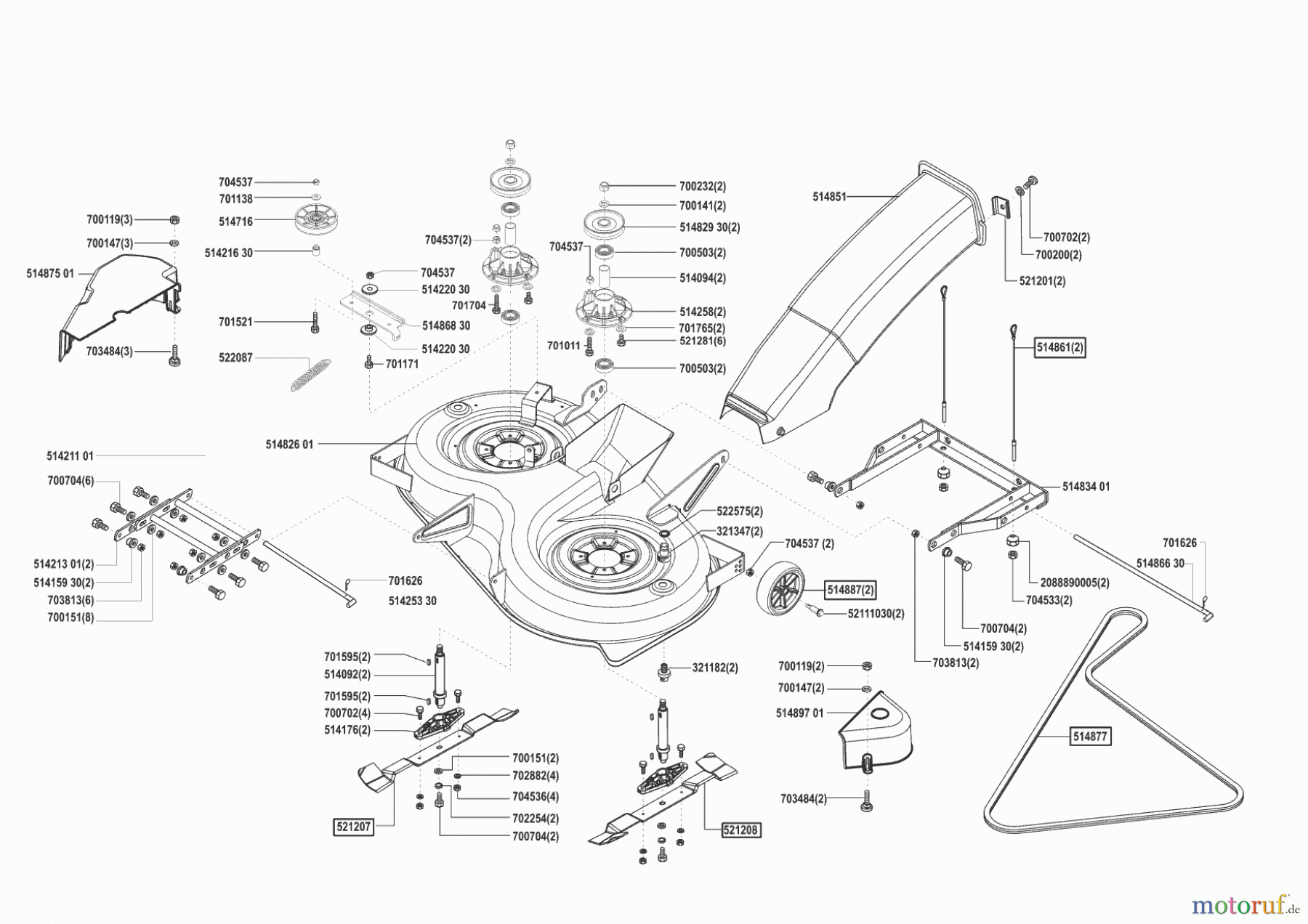  AL-KO Gartentechnik Rasentraktor T 13-102 HVC 09/2002 - 07/2007 Seite 5