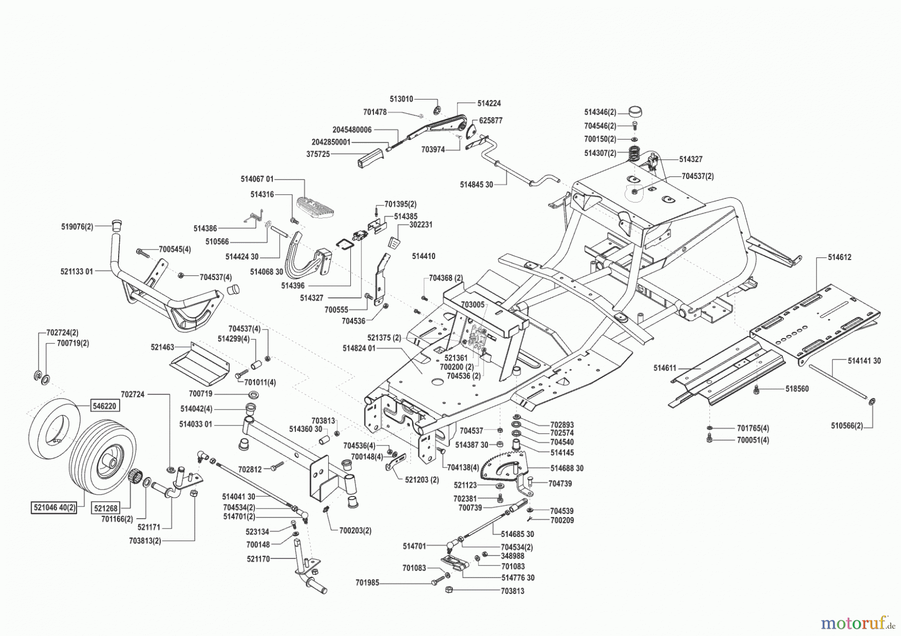 Concord Gartentechnik Rasentraktor T13-102 ab 10/2002 Seite 2