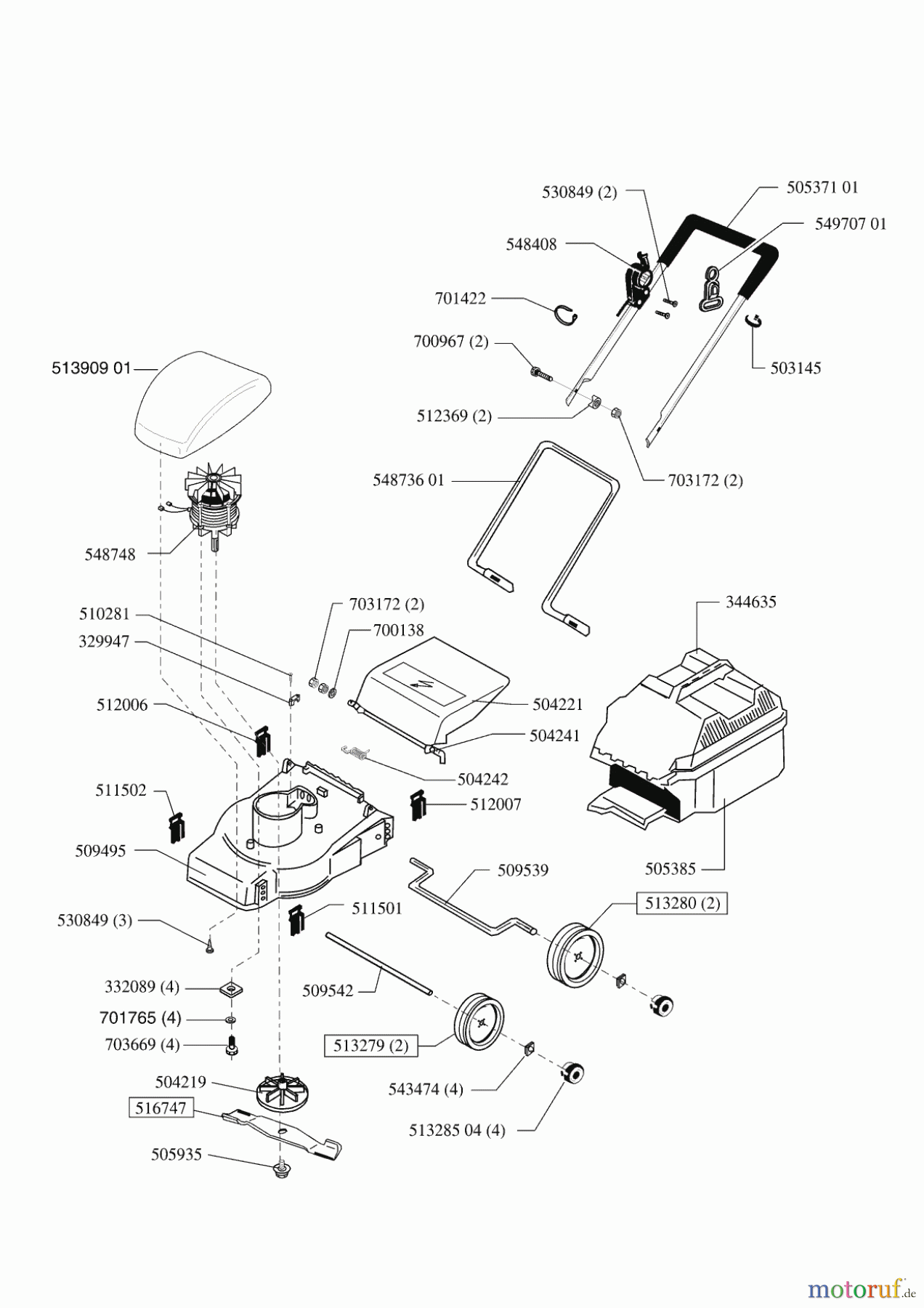  AL-KO Gartentechnik Elektrorasenmäher Euro 900 11/2002 - 03/2003 Seite 1