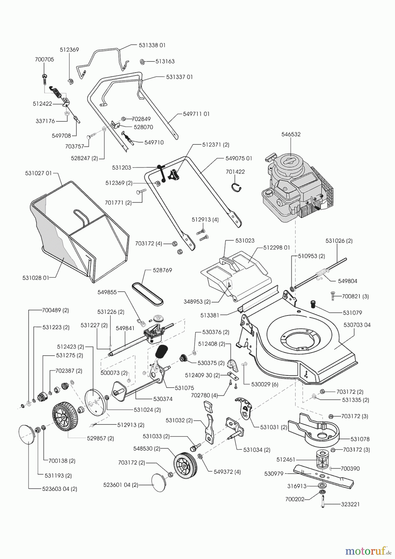 AL-KO Gartentechnik Benzinrasenmäher 46 BR ab 01/2003 Seite 1