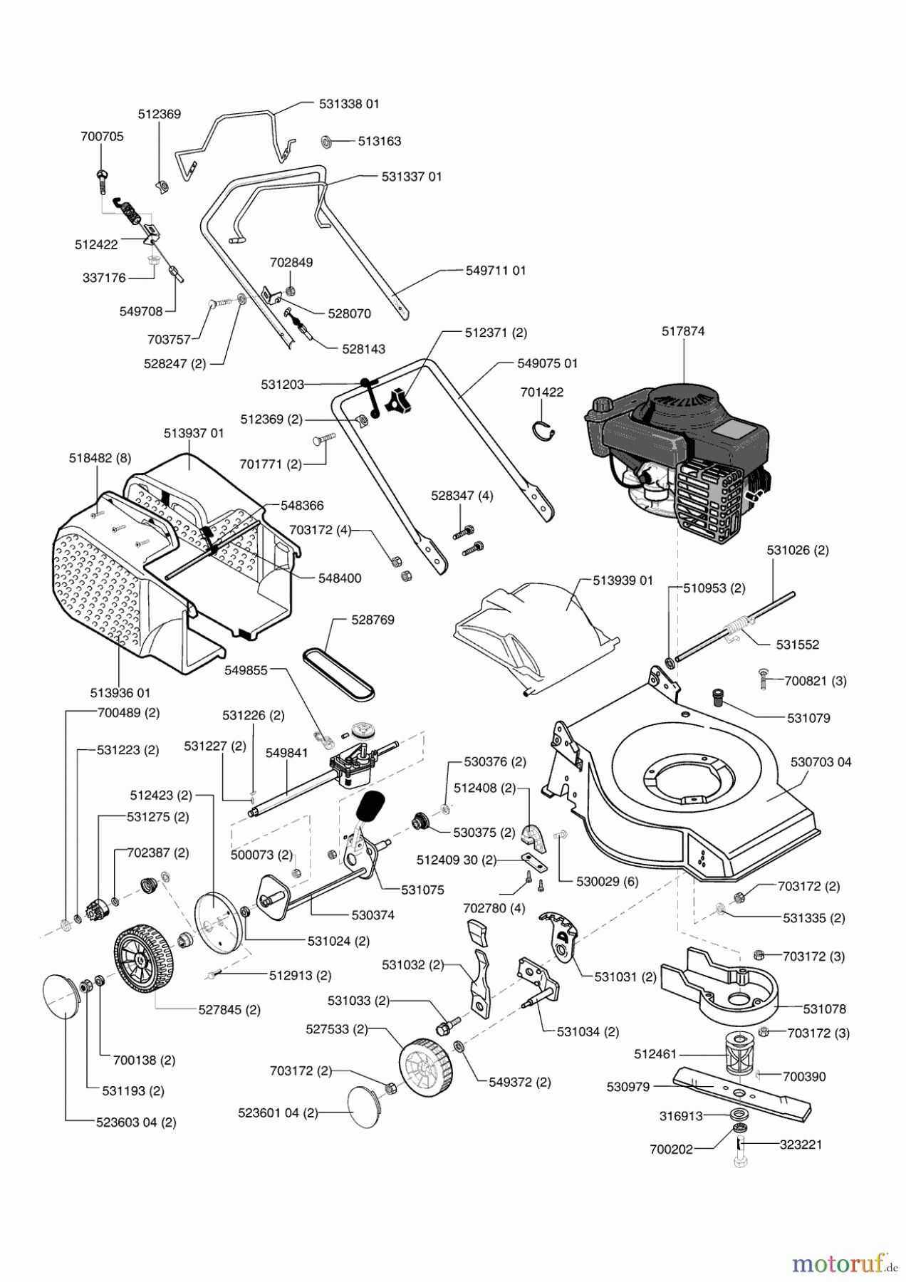AL-KO Gartentechnik Benzinrasenmäher Rasaero460 Seite 1
