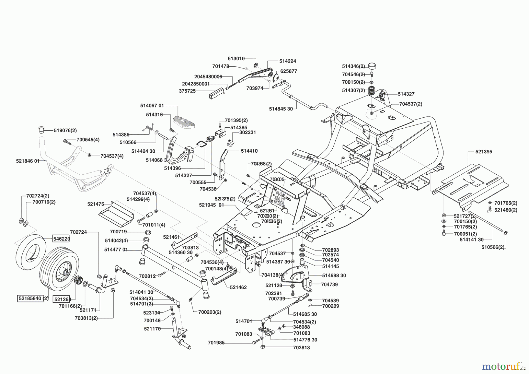 Powerline Gartentechnik Rasentraktor T 15-102 S 02/2003 - 10/2003 Seite 2
