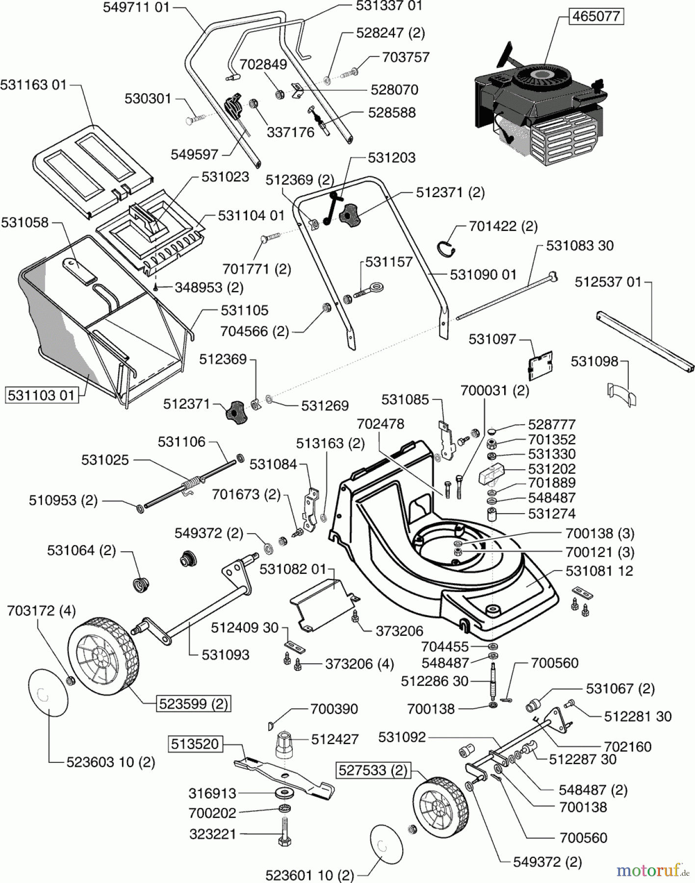 Orion Gartentechnik Benzinrasenmäher 47 B 02/2003 - 12/2005 Seite 1