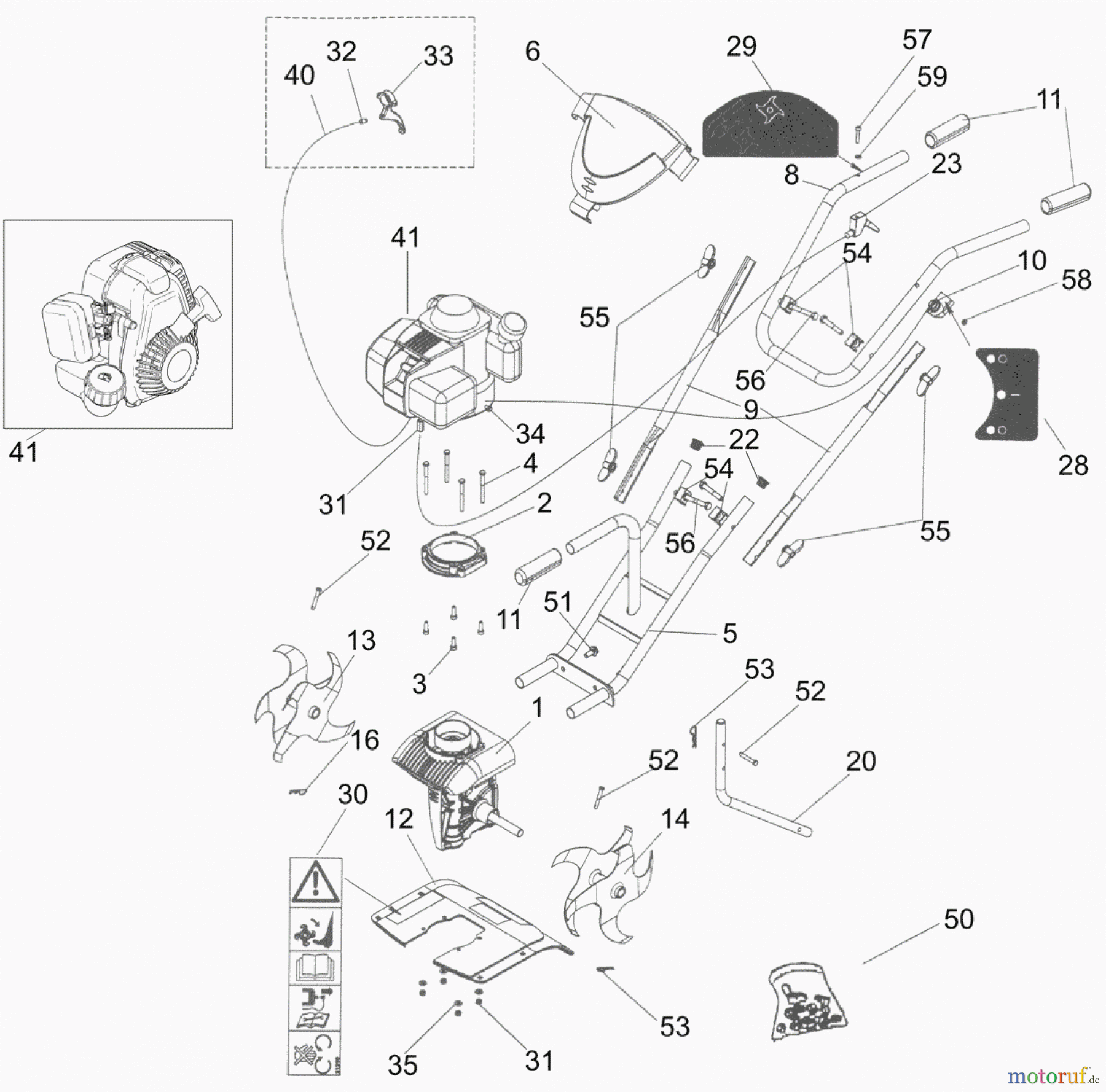  Solo by AL-KO Gartentechnik Motorhacke 501-4T ET 032003  Druck 9 501 700 03/2003 [SN: ET 032003  Druck 9 501 700] - 02/2009 [SN: ET 022009  Druck 9 501 702] Seite 1