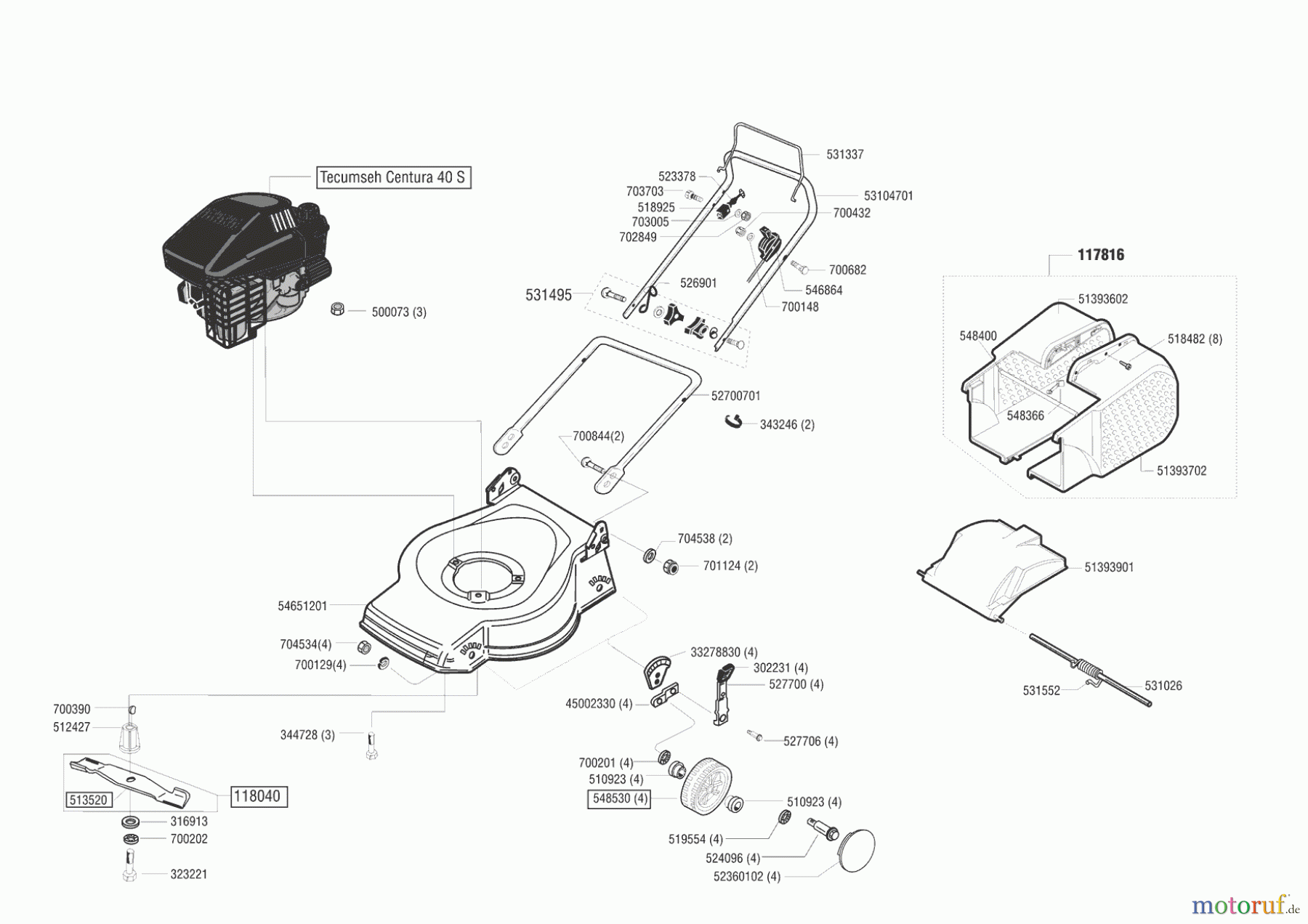 Uniropa Gartentechnik Benzinrasenmäher 46 B 05/2003 - 11/2005 Seite 1