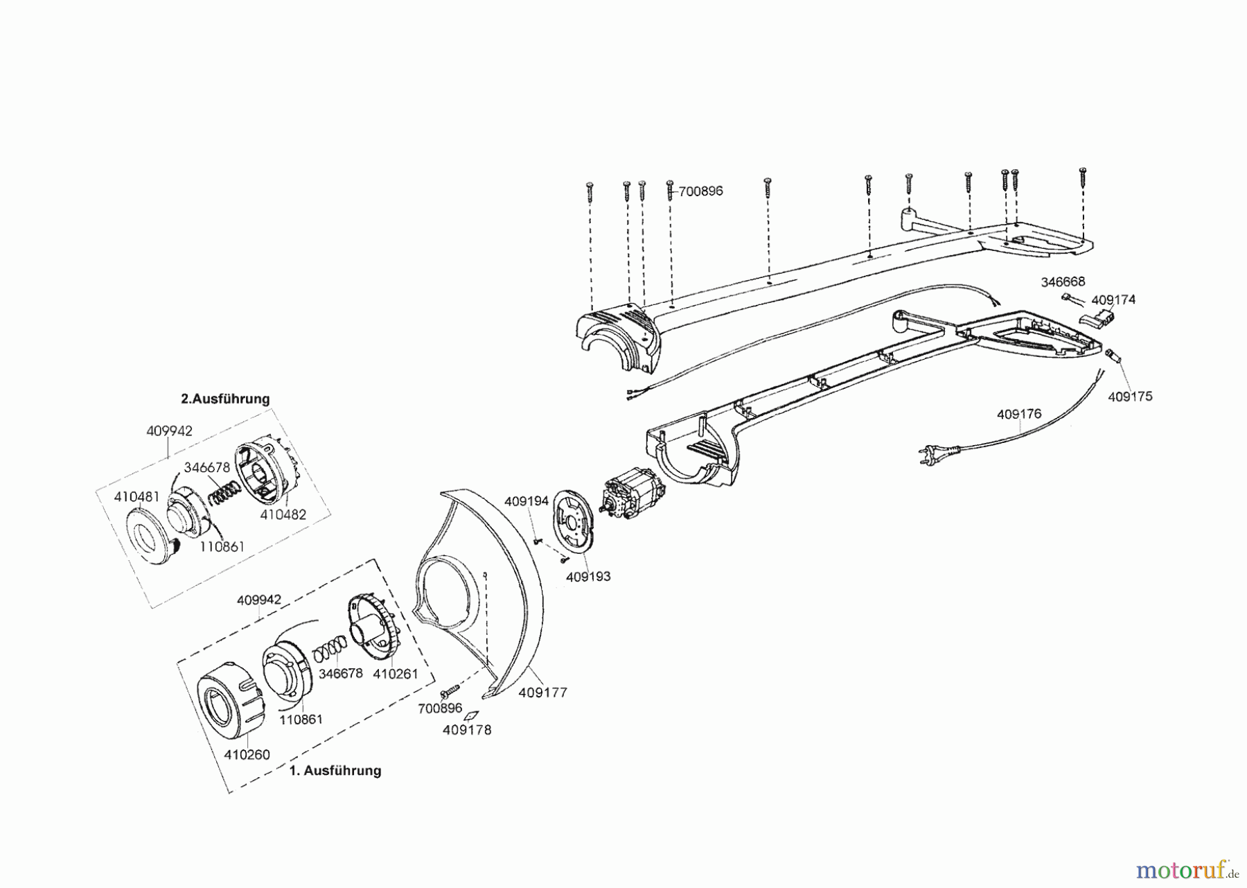  Floraself Gartentechnik Rasentrimmer GT 380 A ab 07/2003 Seite 1