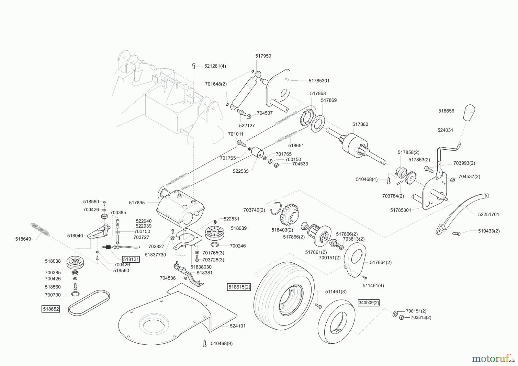  Powerline Gartentechnik Aufsitzmäher 9-55  08/2003 Seite 4