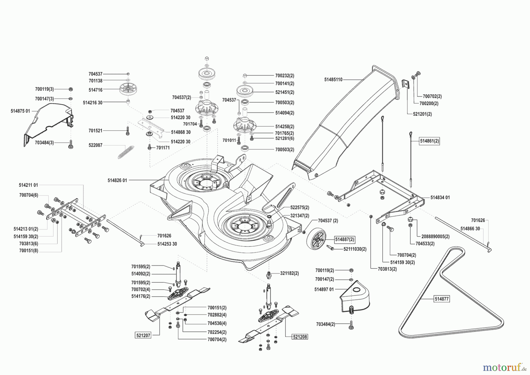 Powerline Gartentechnik Rasentraktor T 13-102 SP-H 09/2003 - 04/2004 Seite 5
