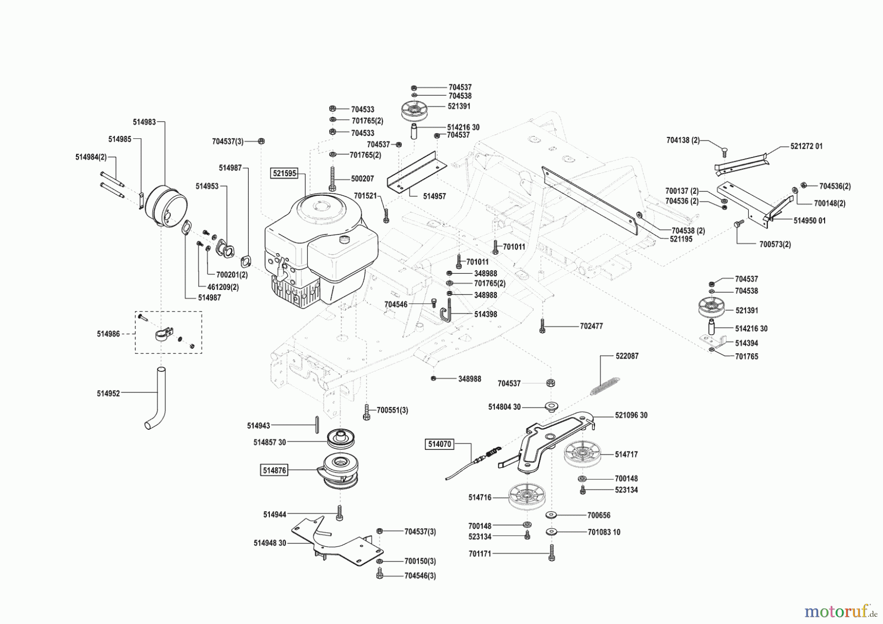  Euro Line Gartentechnik Rasentraktor T17-102 HD ab 10/2003 Seite 4
