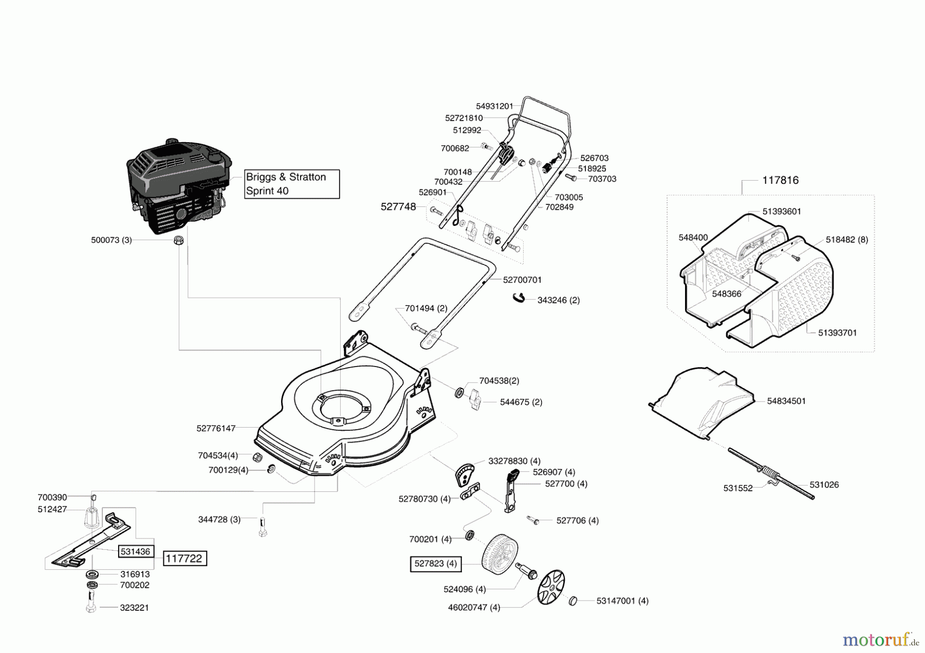Dehner Gartentechnik Benzinrasenmäher 47 B 10/2003 - 08/2004 Seite 1