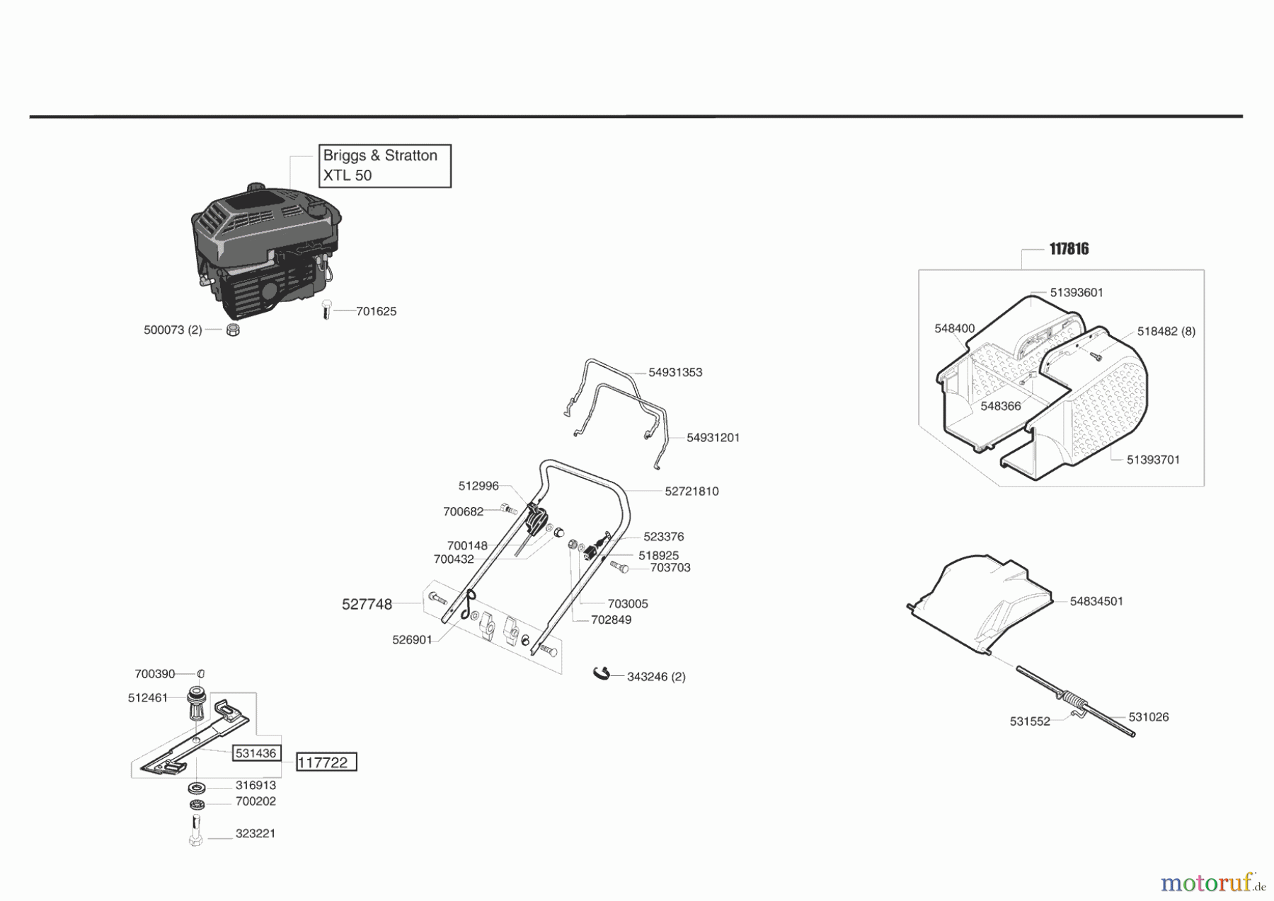 Dehner Gartentechnik Benzinrasenmäher B 47 HZ ab 10/2003 Seite 1