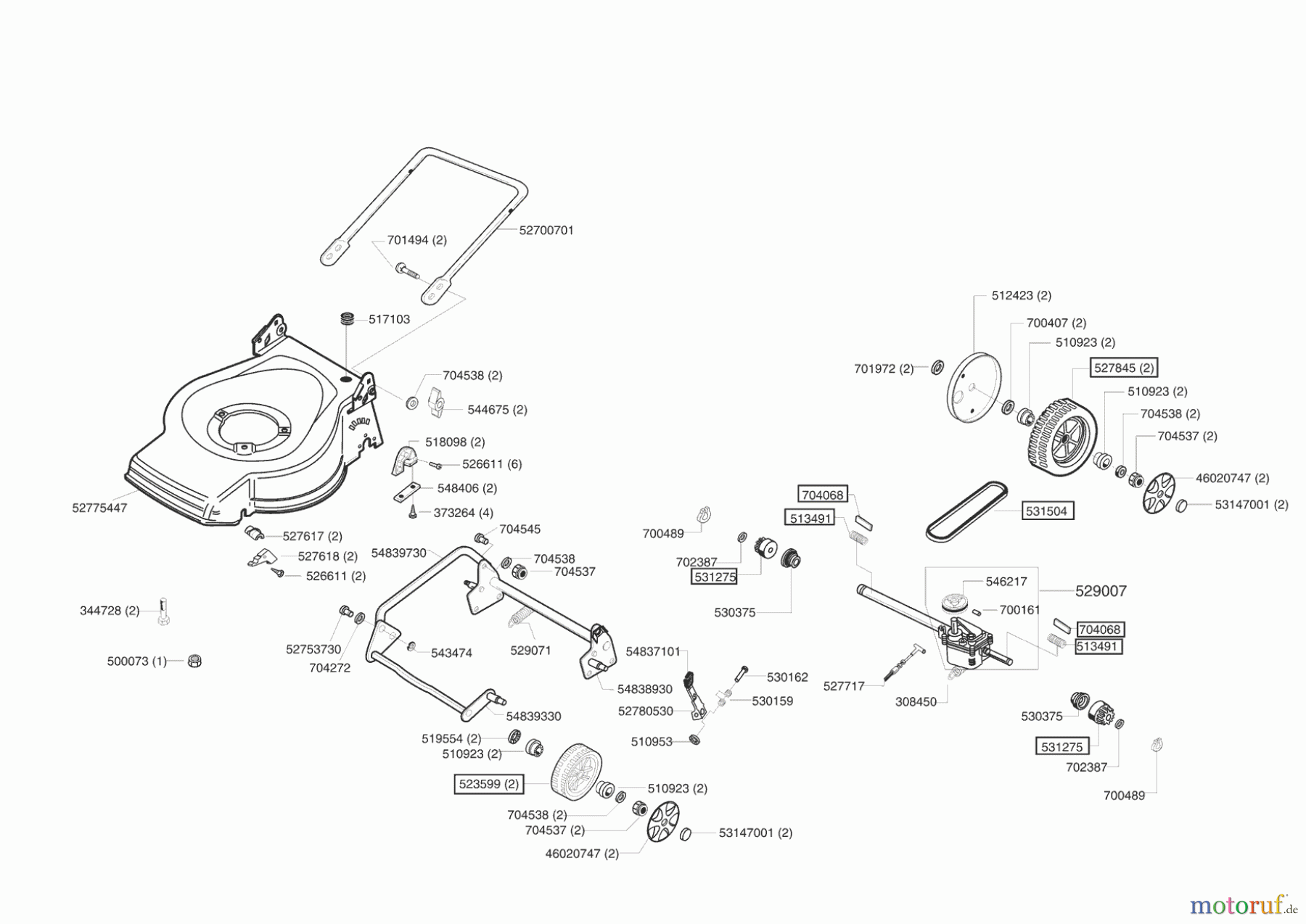 Dehner Gartentechnik Benzinrasenmäher B 47 HZ ab 10/2003 Seite 2