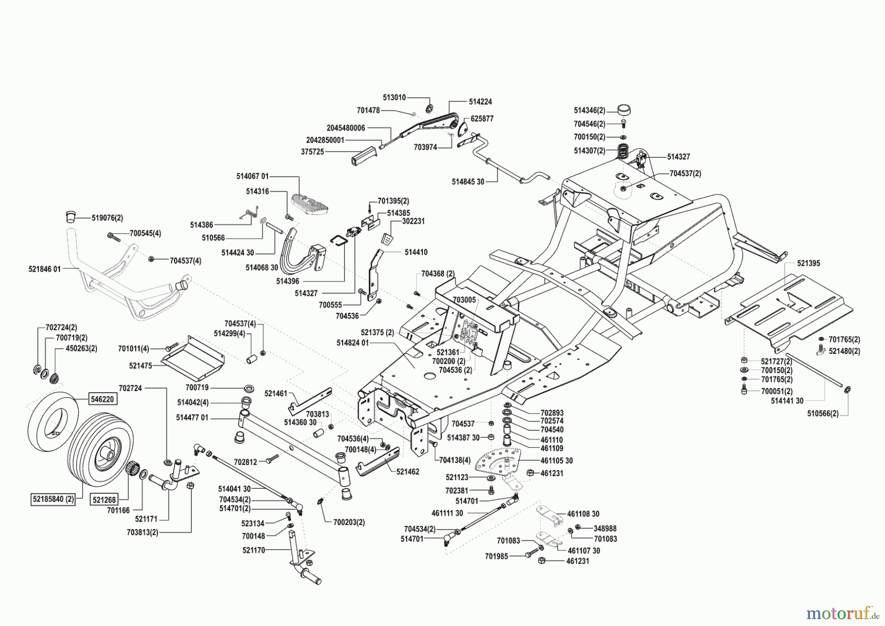 Concord Gartentechnik Rasentraktor T 18-102 HD Masport 10/2003 - 07/2005 Seite 2