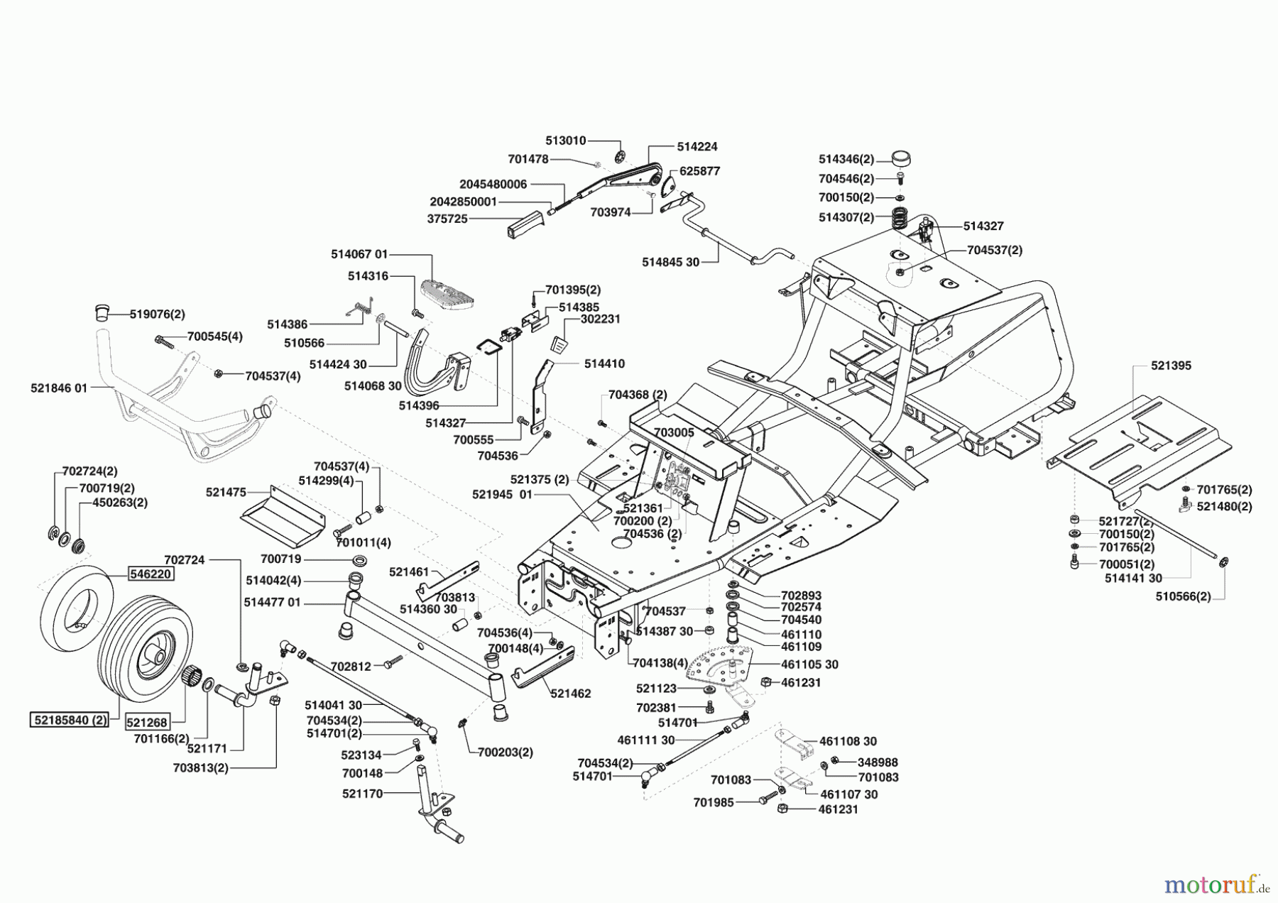 Concord Gartentechnik Rasentraktor T 15-102 HDS Masport 10/2003 Seite 2