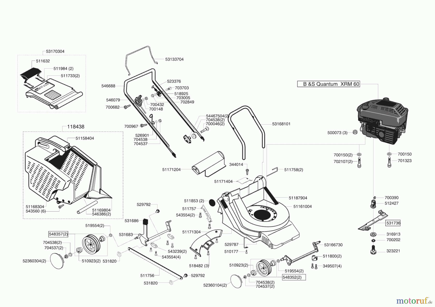 AL-KO Gartentechnik Benzinrasenmäher Premium 6000 B 10/2003 - 12/2006 Seite 1