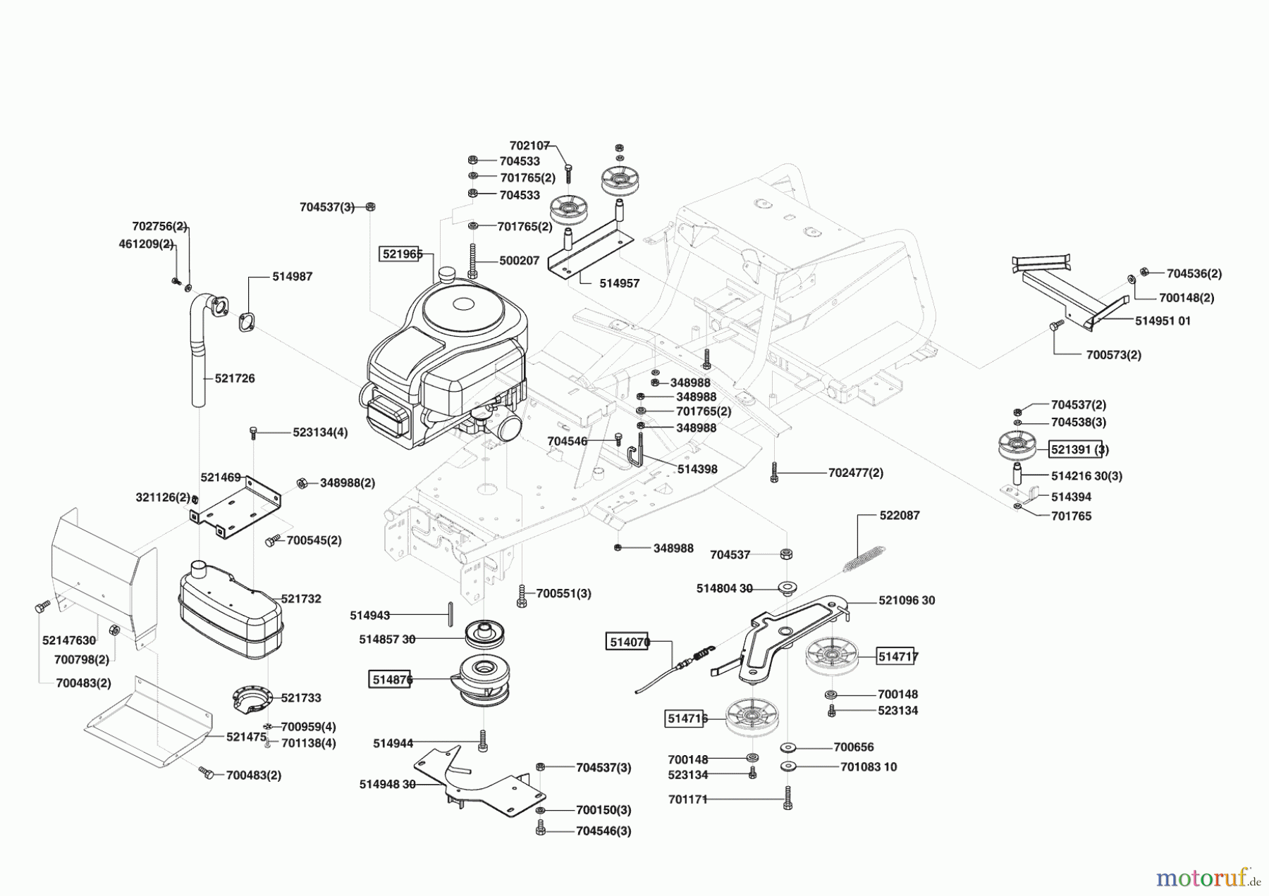 Powerline Gartentechnik Rasentraktor T15-102 S BIO-COMBI 10/2003 - 10/2005 Seite 4