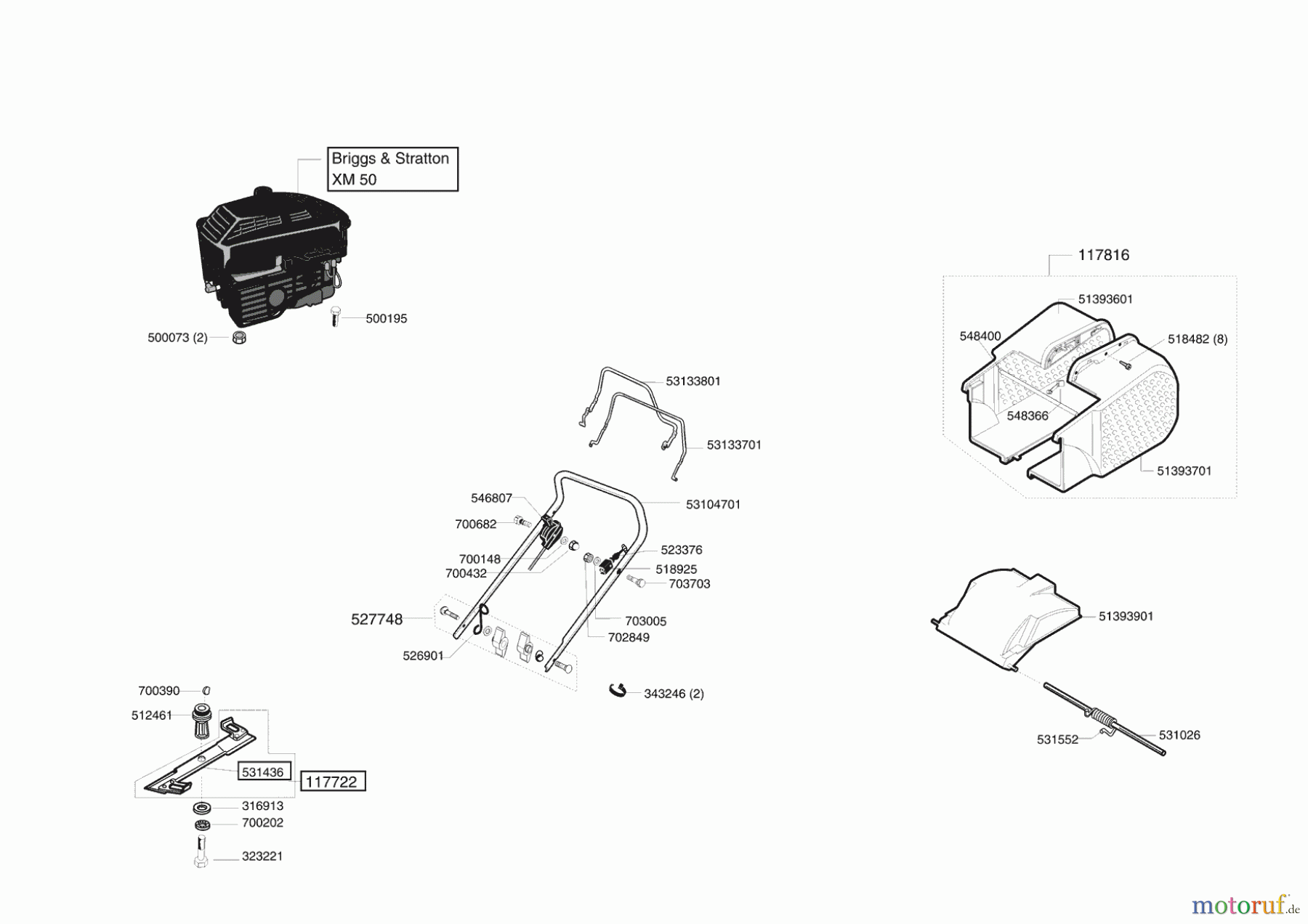 Top Garden Gartentechnik Benzinrasenmäher 4803 BRZ ab 11/2003 Seite 1