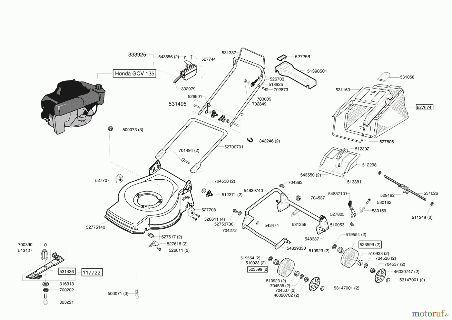 Euro Line Gartentechnik Benzinrasenmäher 4700 H Seite 1