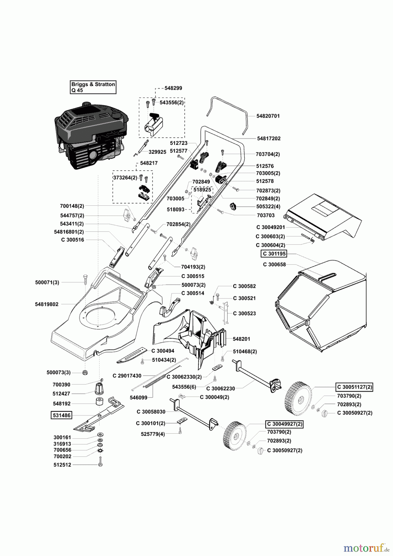 Concord Gartentechnik Benzinrasenmäher 4000 B Seite 1