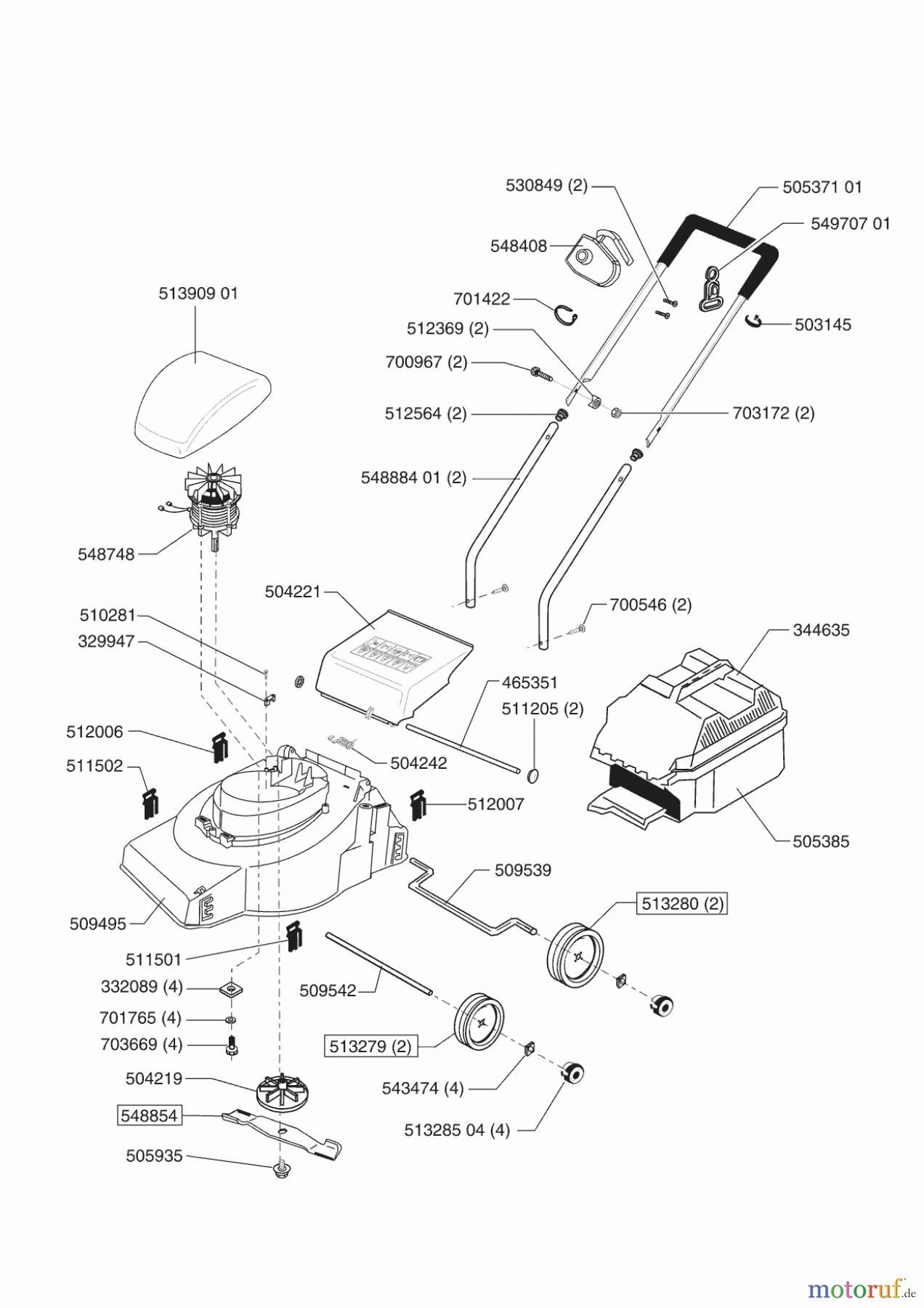 AL-KO Gartentechnik Elektrorasenmäher Euro 900 ab 12/2003 Seite 1