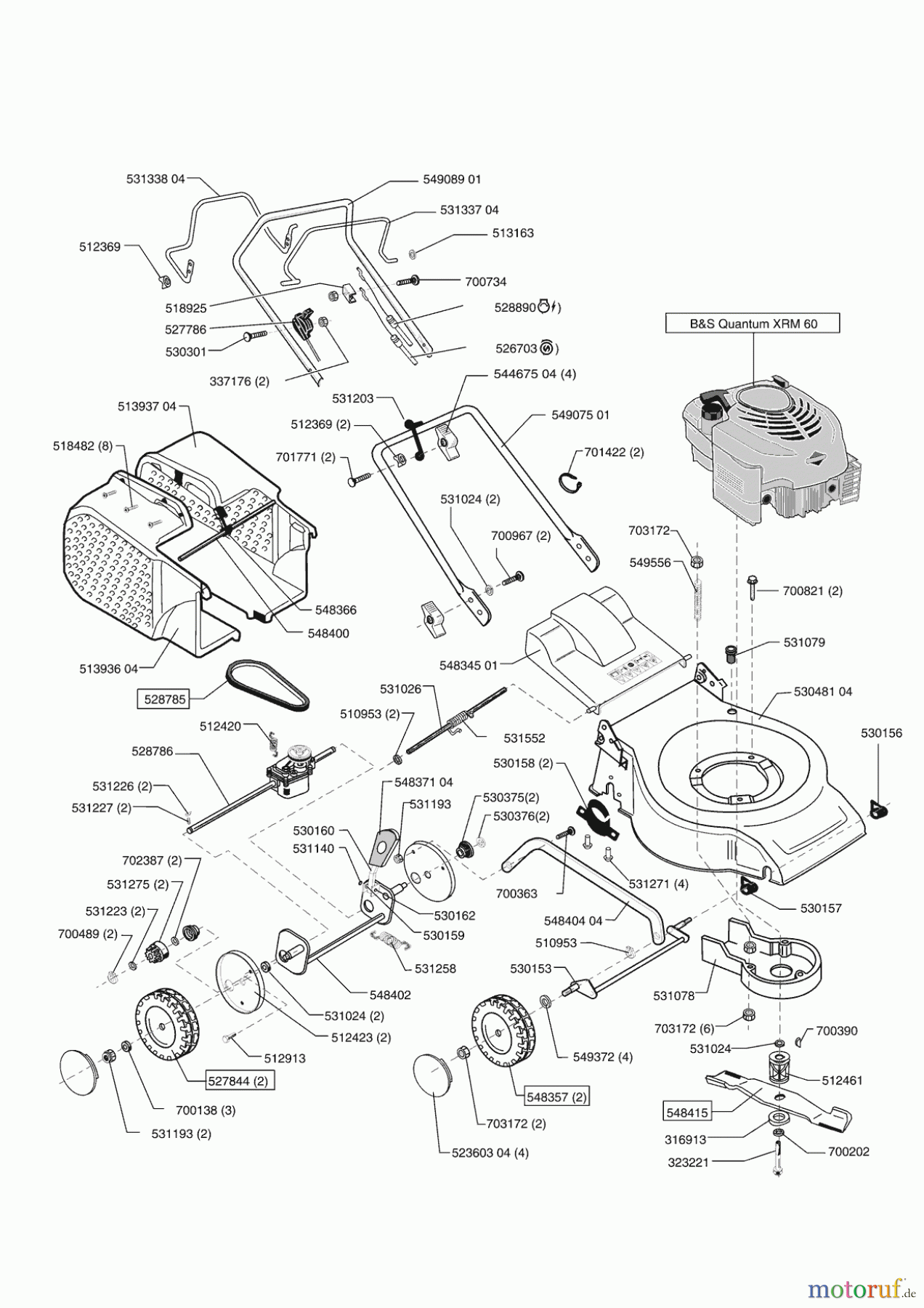 AL-KO Gartentechnik Benzinrasenmäher Comfort 52 BR 12/2003 - 05/2004 Seite 1