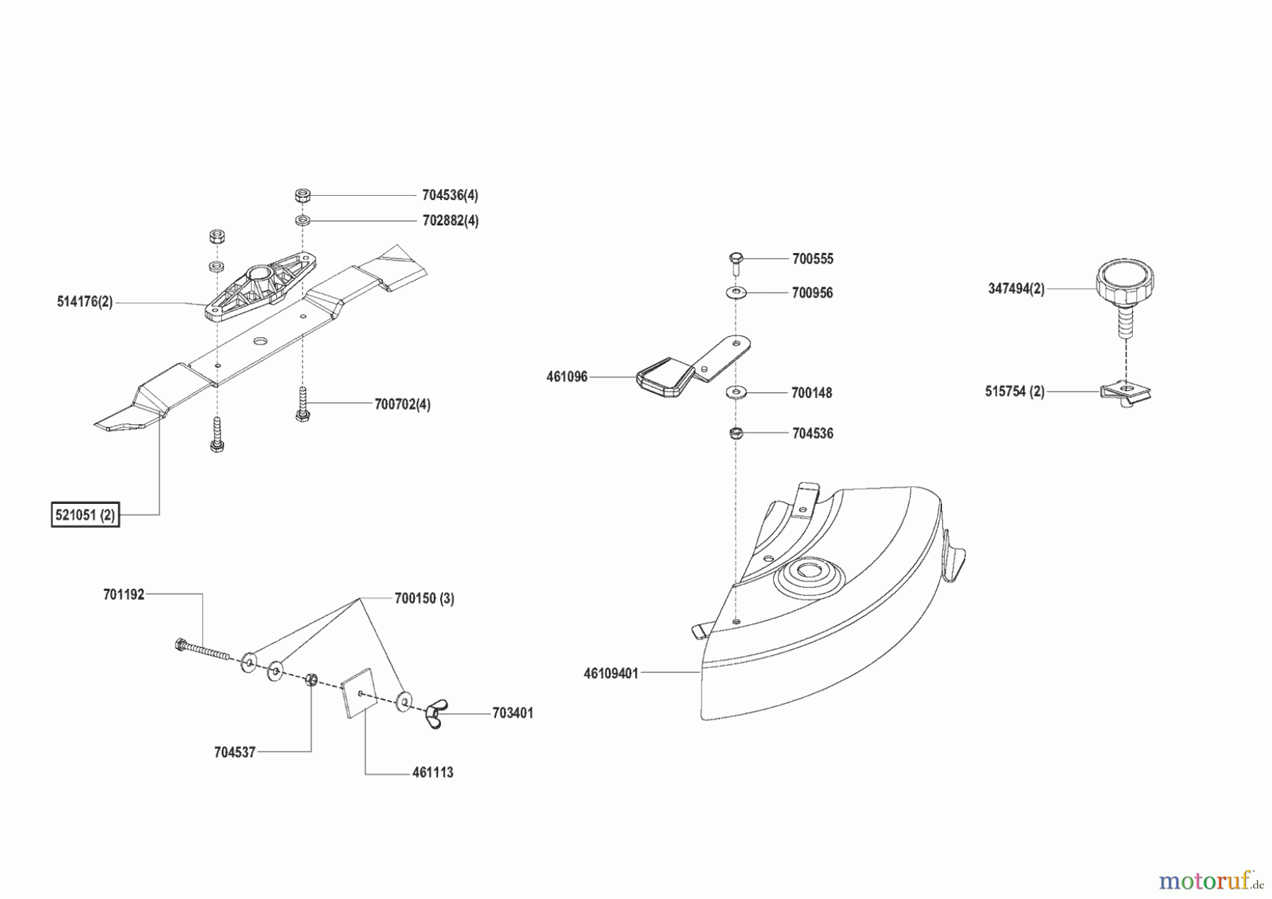  AL-KO Gartentechnik Zubehör Gartentechnik Mulchkit f. T 102 Seitenauswurf  01/2004 Seite 1