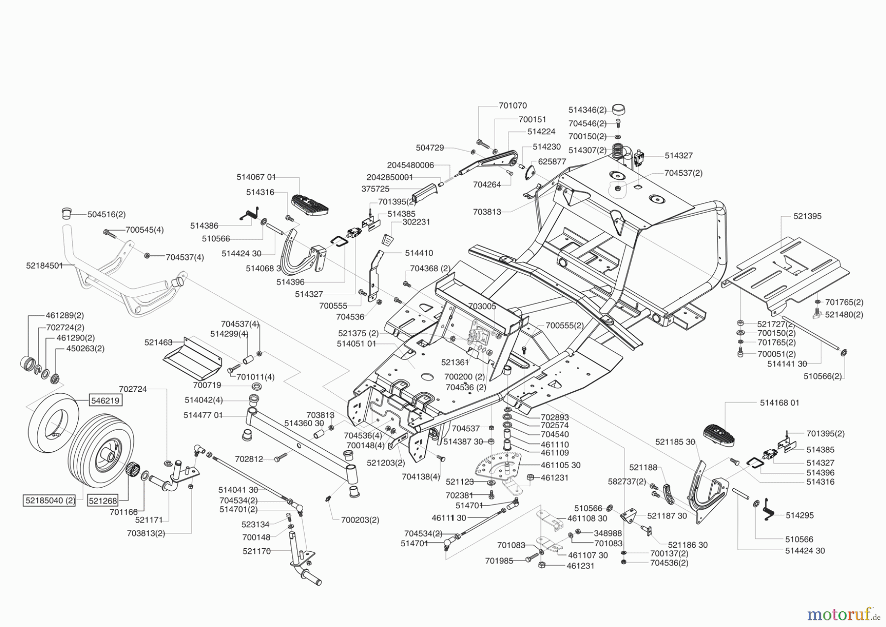 Concord Gartentechnik Rasentraktor T13-85 ab 04/2004 Seite 2