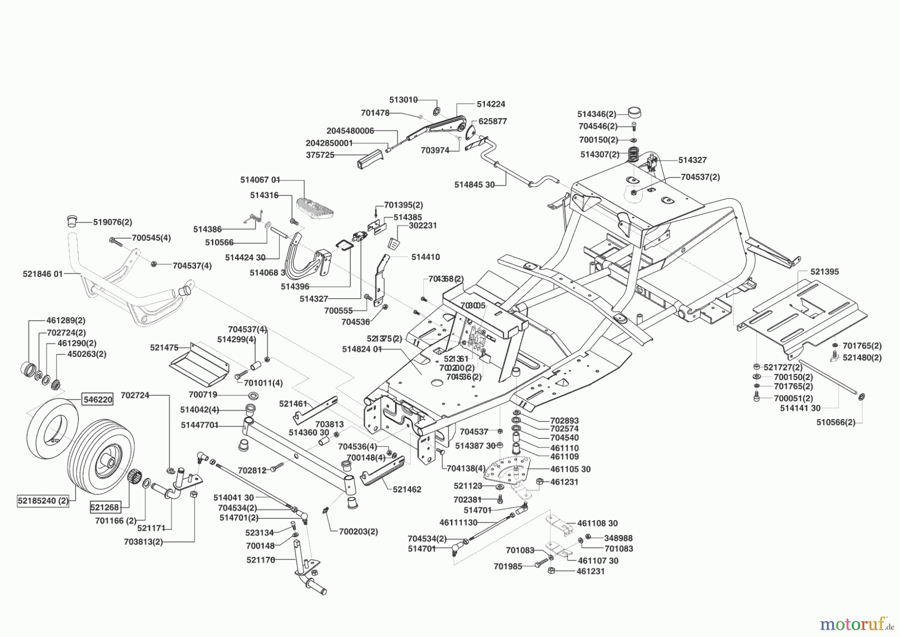  Concord Gartentechnik Rasentraktor T15-102 HD 04/2004 - 02/2005 Seite 2