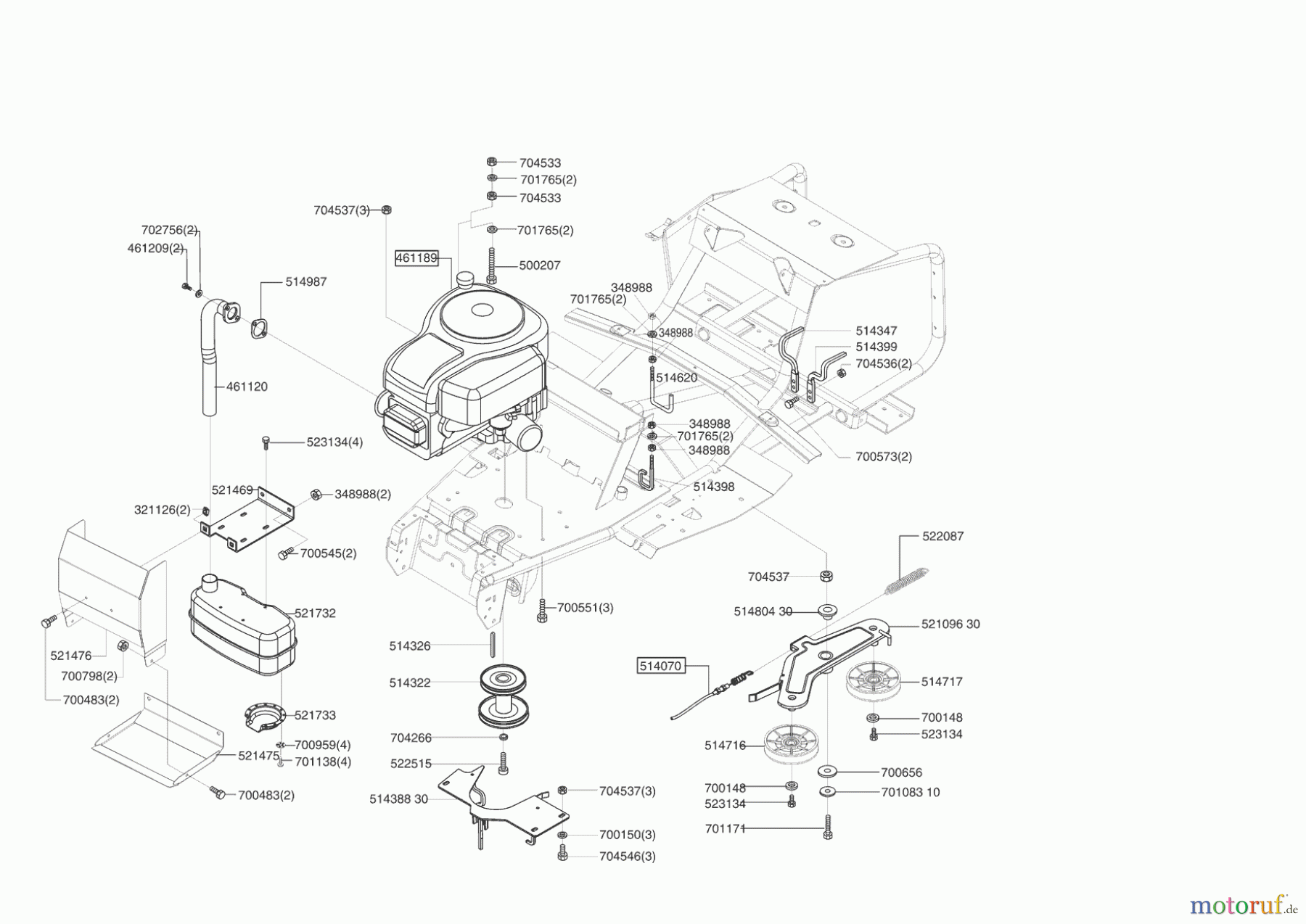  Sigma Gartentechnik Rasentraktor T 13-85 04/2004 - 11/2004 Seite 4
