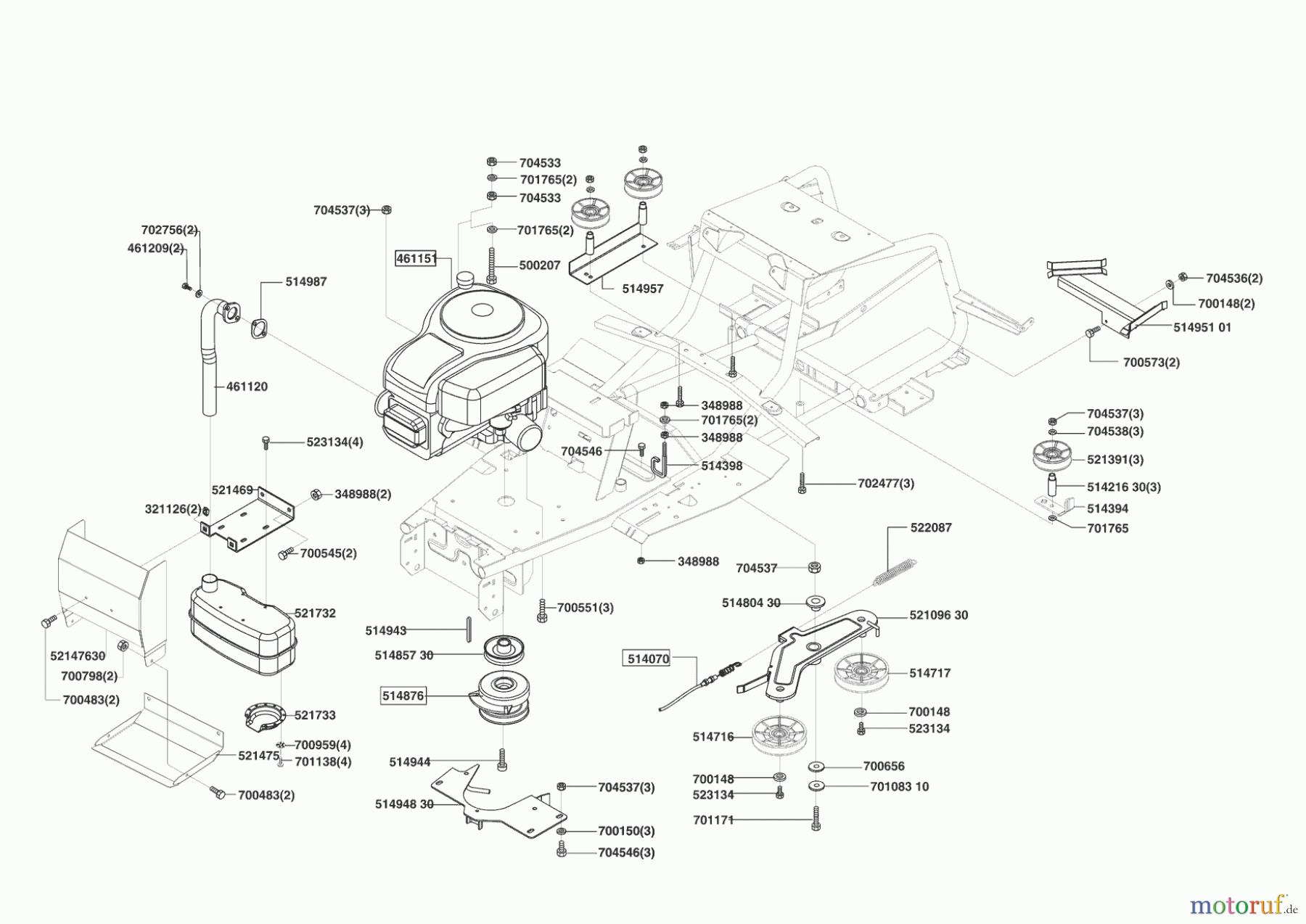  Powerline Gartentechnik Rasentraktor T13-102 SP 04/2004 - 06/2005 Seite 4