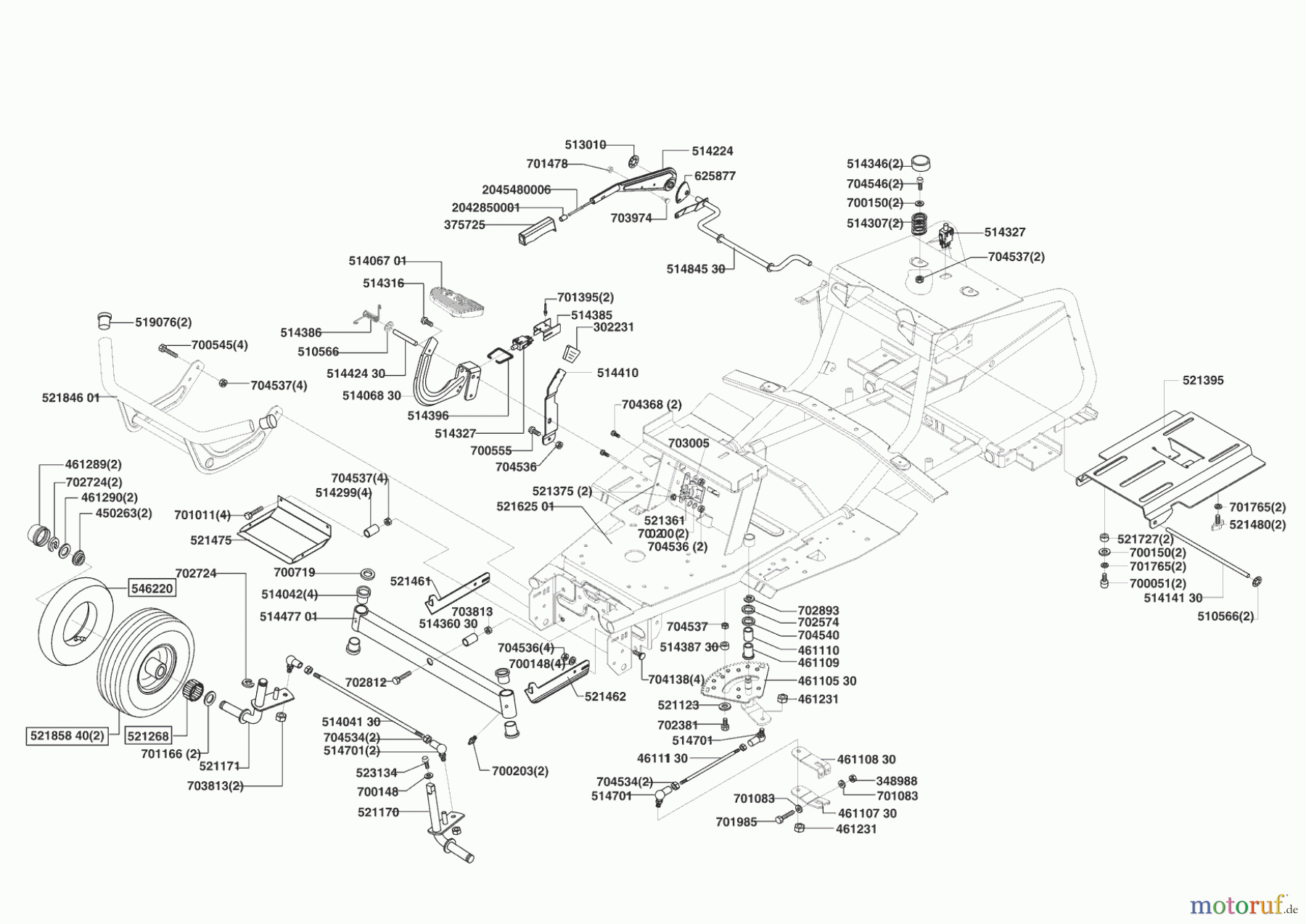 Powerline Gartentechnik Rasentraktor T 15-102 HDE 04/2004 - 01/2006 Seite 2