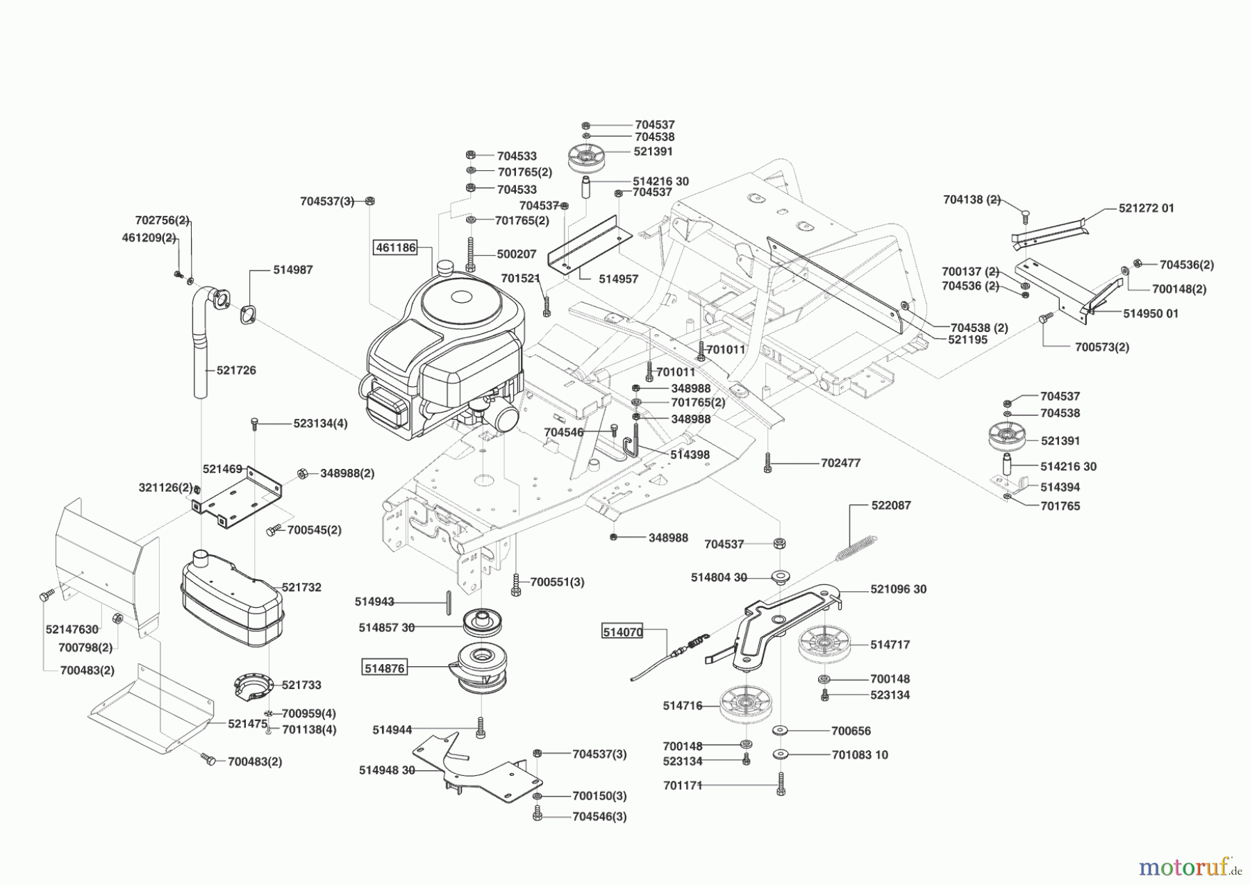 Powerline Gartentechnik Rasentraktor T 15-102 HDE 04/2004 - 01/2006 Seite 4