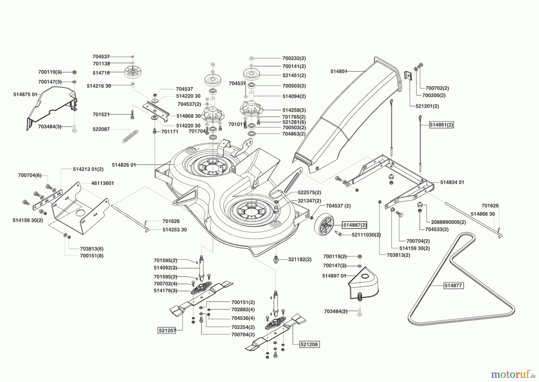 Powerline Gartentechnik Rasentraktor T 15-102 HDE 04/2004 - 01/2006 Seite 5